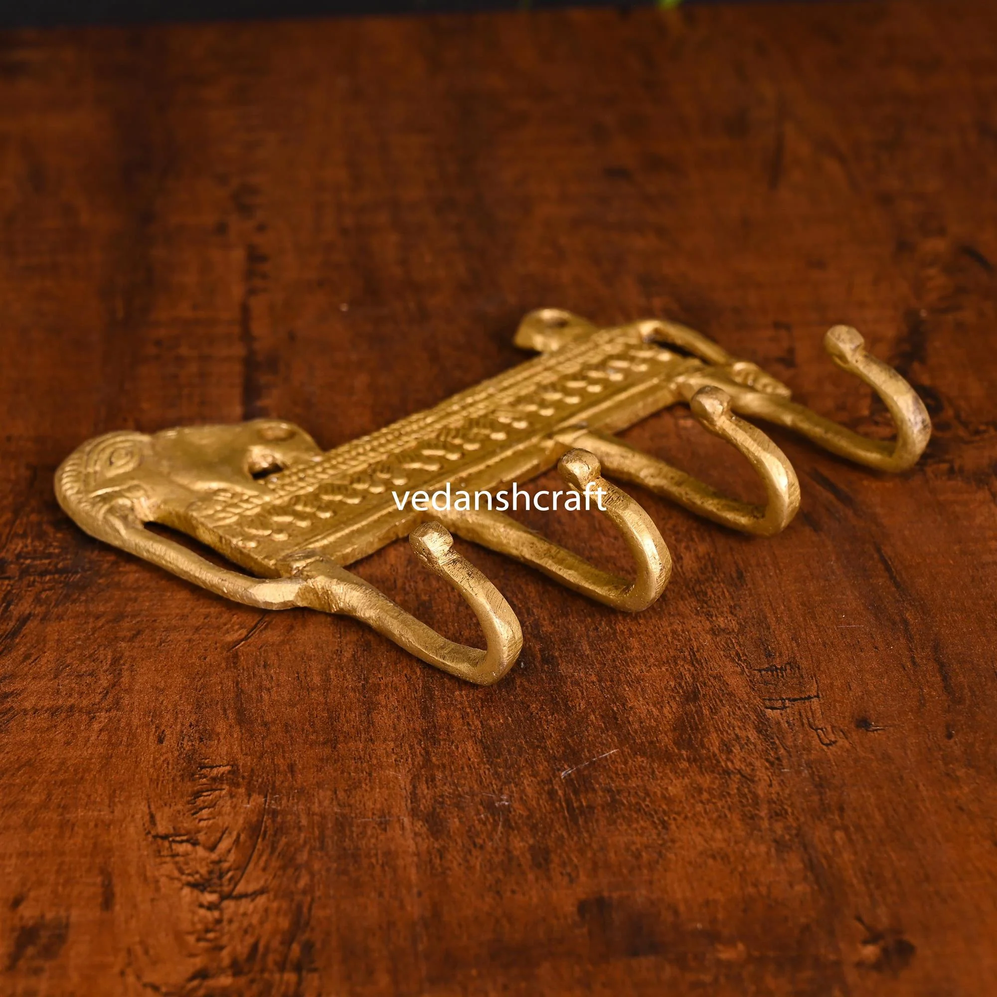 Brass Elephant Wall Key Hanger (5 Inch) - Image 3