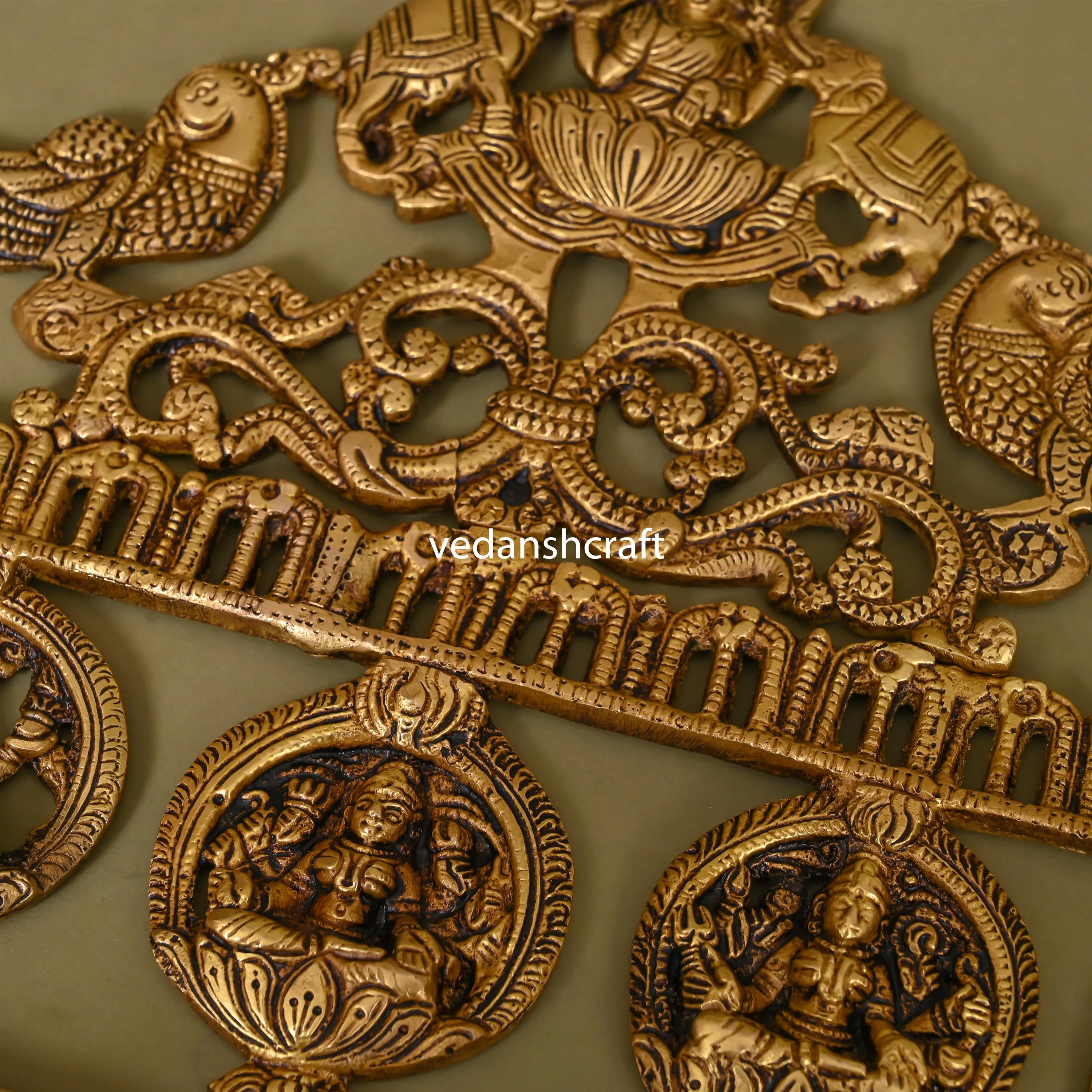 Brass Ashtalakshmi Wall Hanging - Image 3