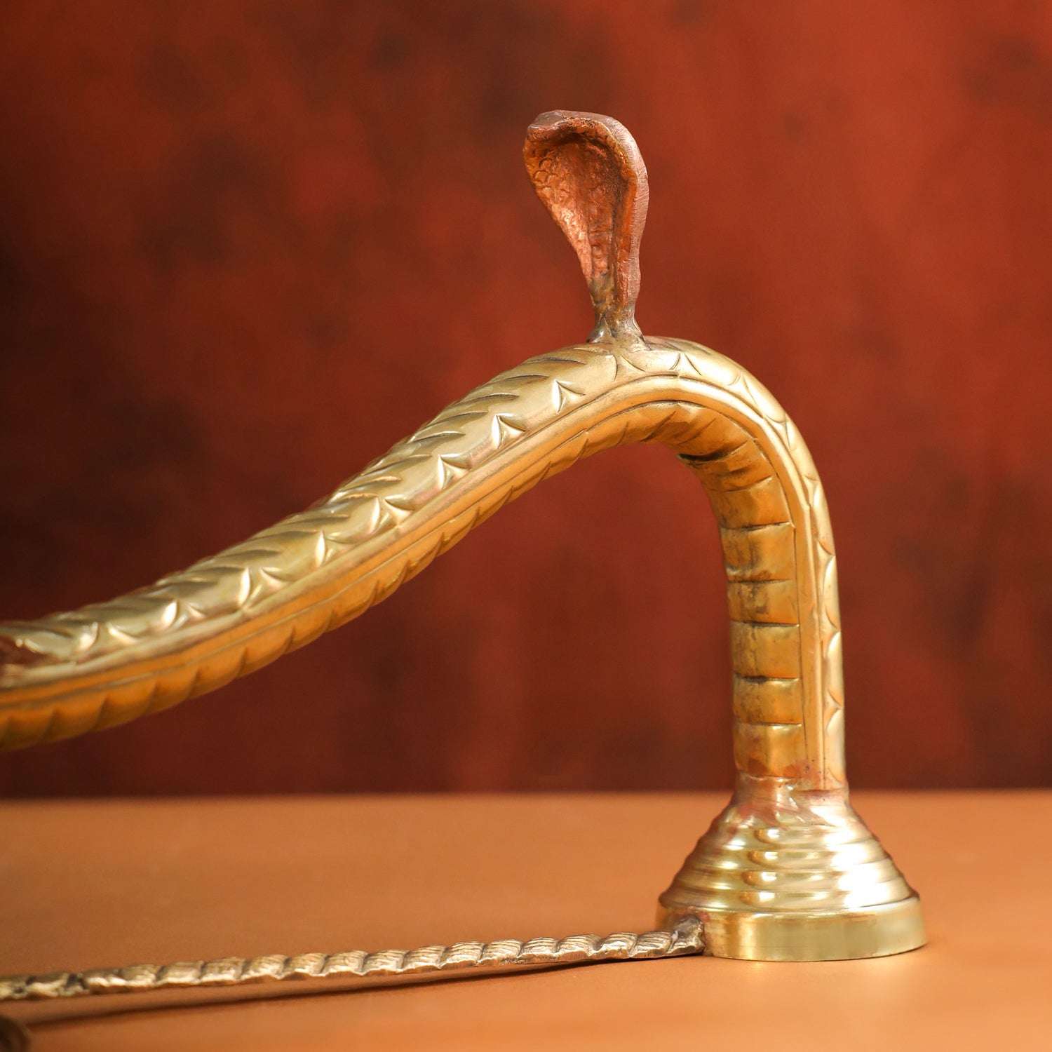 Brass Traditional 21 Petal Ganga Aarti (14 Inch) - Image 3