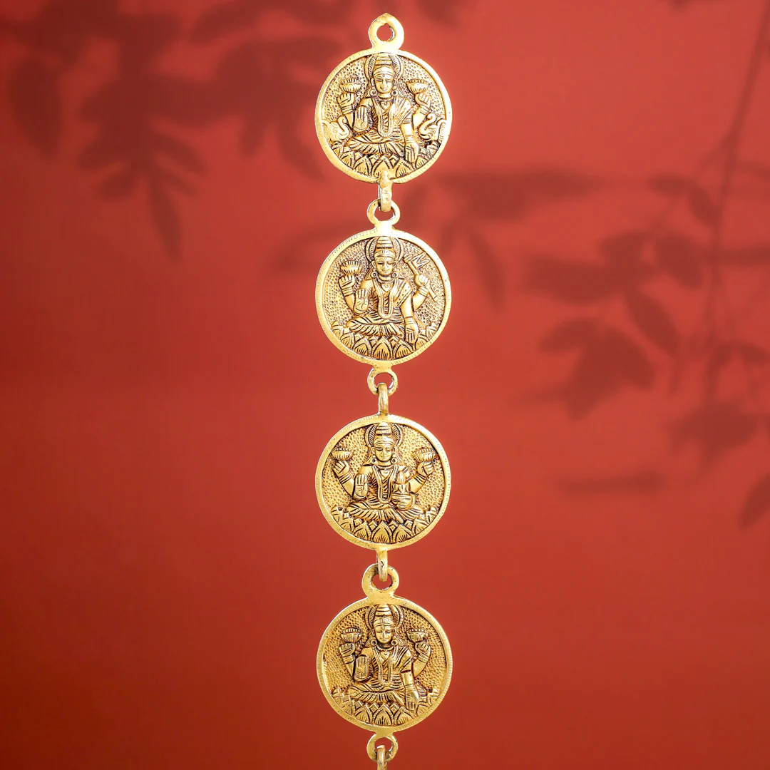 Brass Ashtalakshmi Hanging Bell (16 Inch) (40 Inch) - Image 2