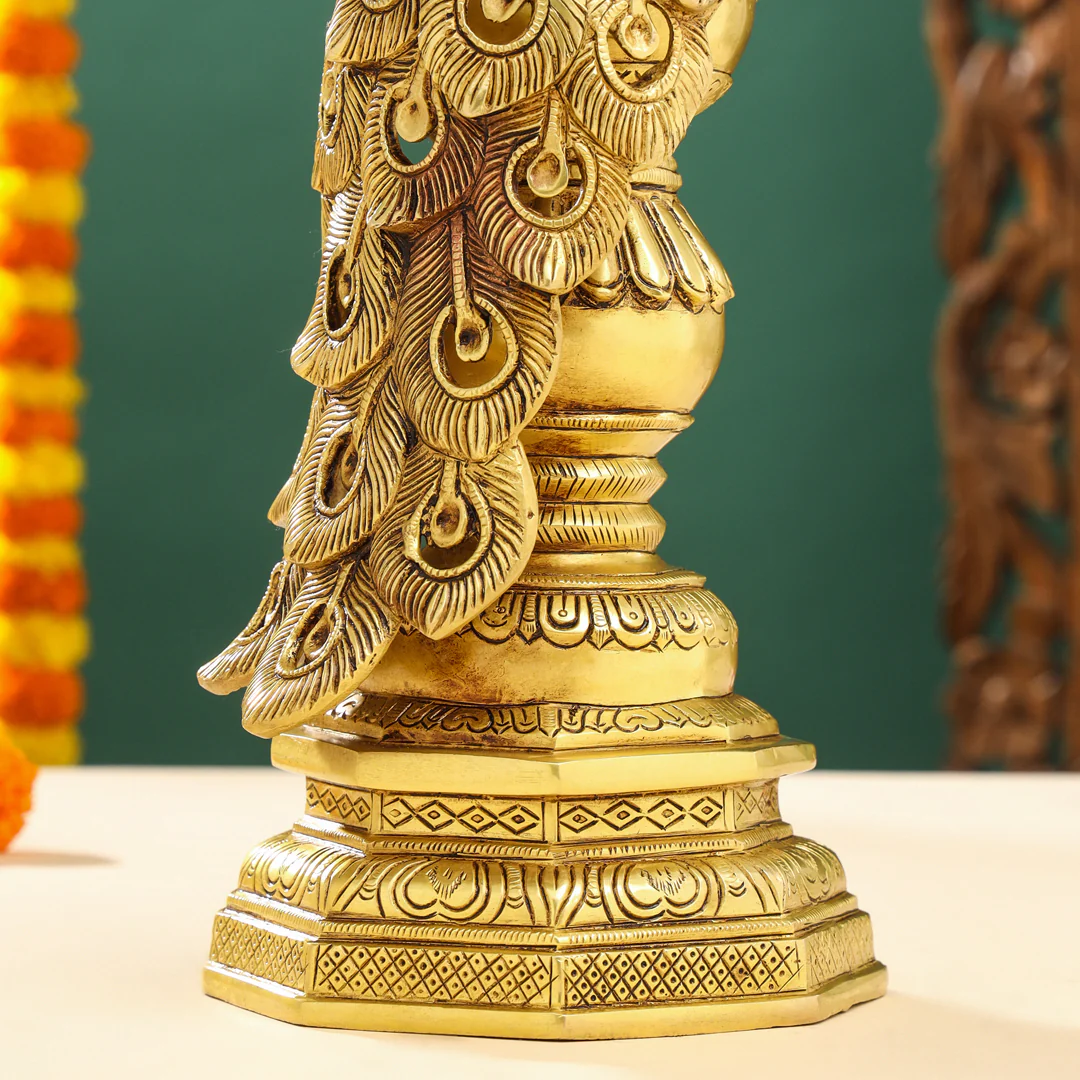 Brass Decorative Peacock Figurine (20 Inch) - Image 5