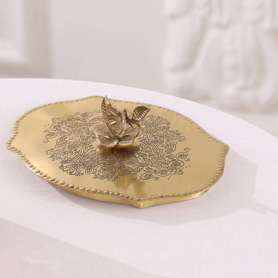 Brass Dry Fruit Box with Floral Lid - Image 5