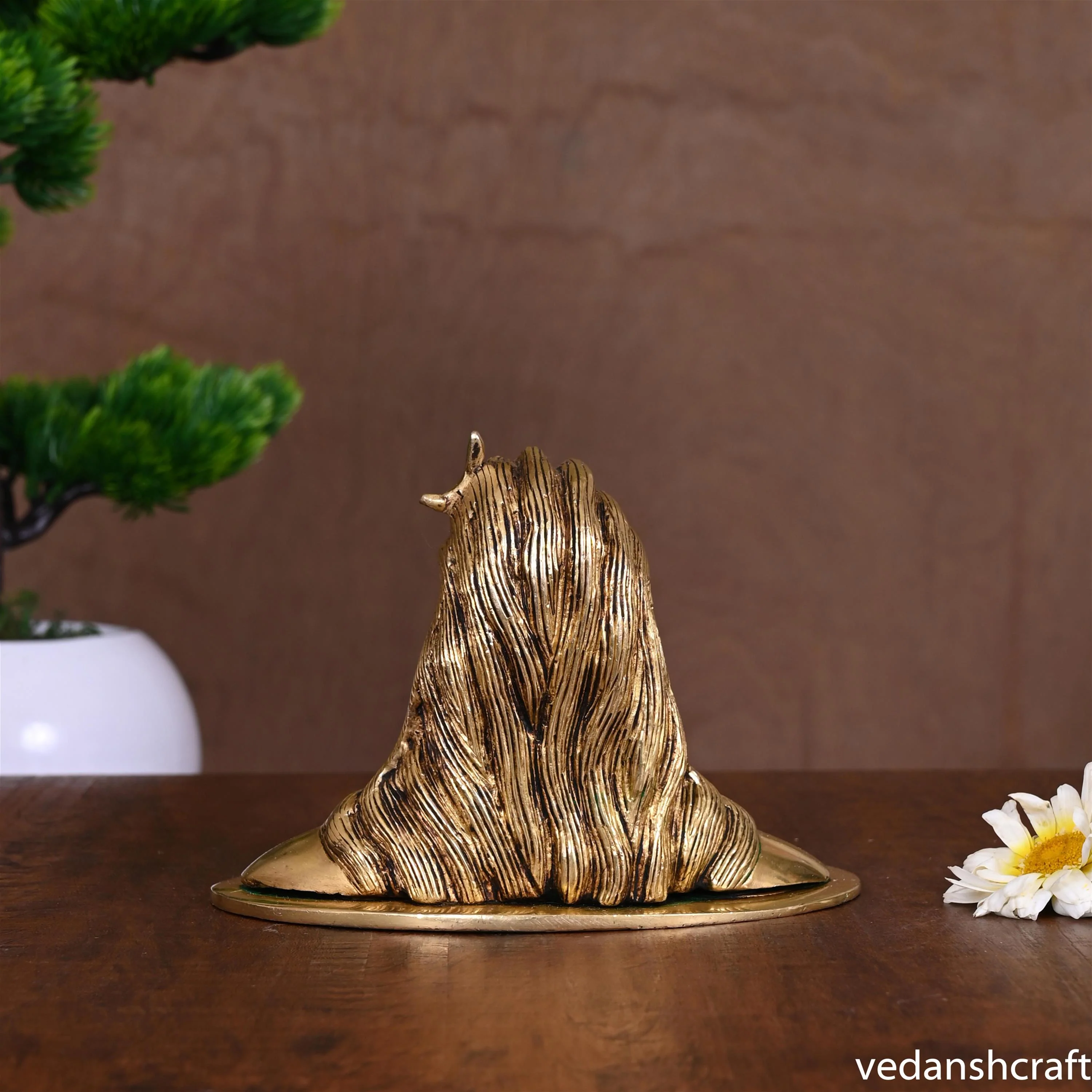 Brass Adiyogi Shiva Bust (4.5 Inch) - Image 2