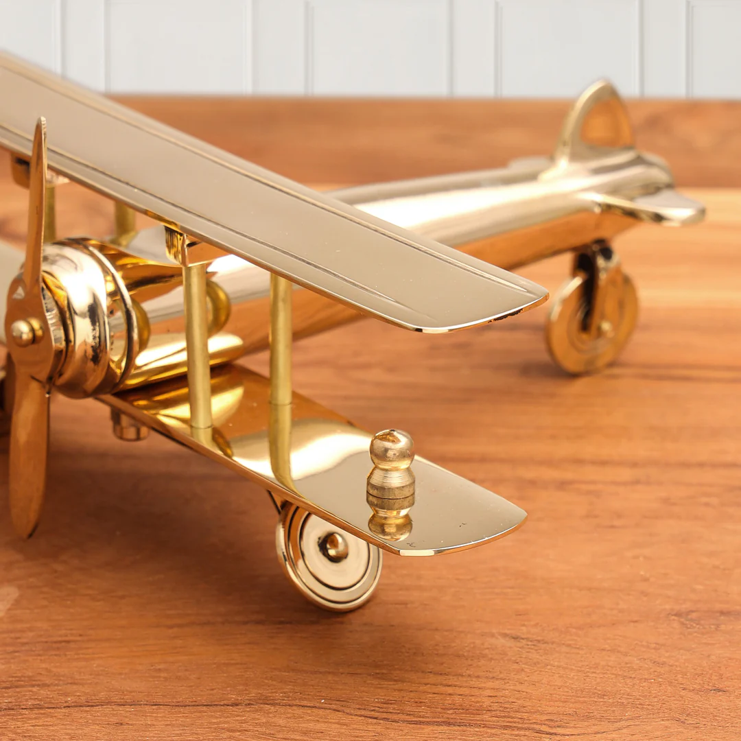 Brass Aeroplane Miniature (3 Inch) - Image 3