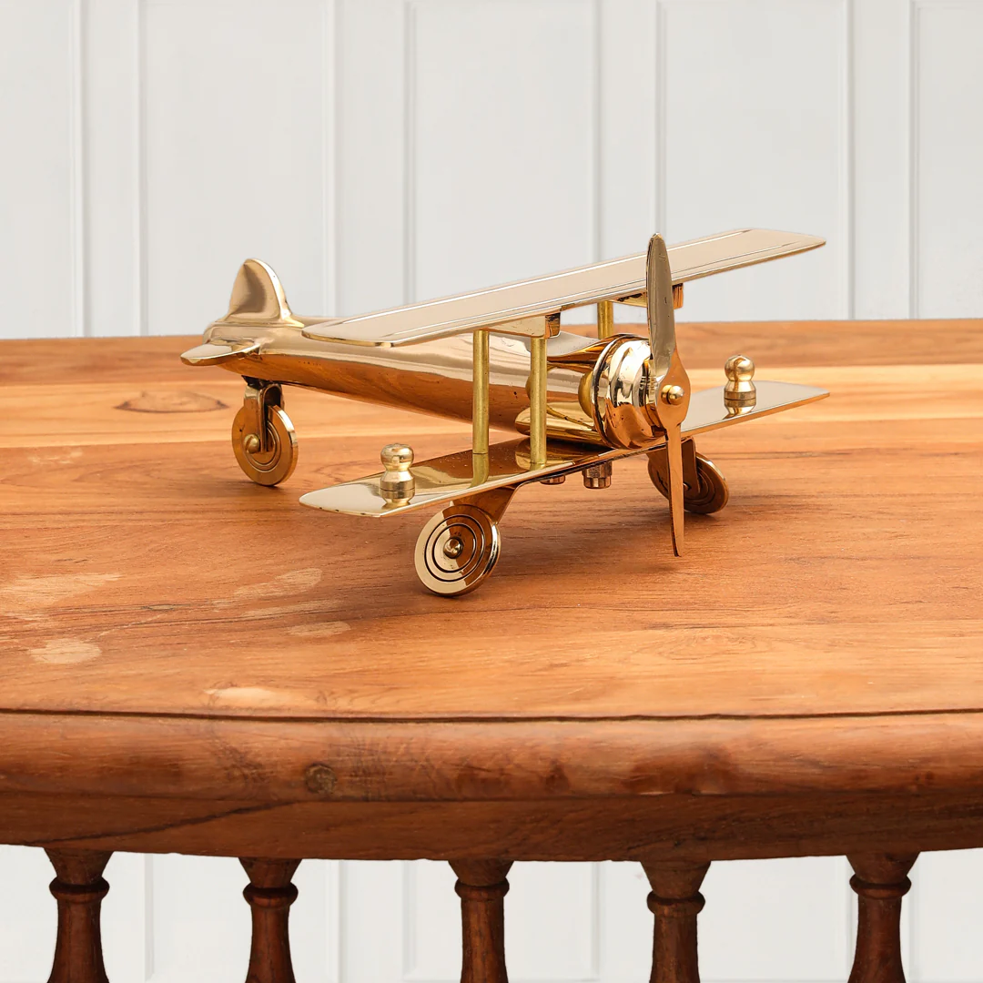 Brass Aeroplane Miniature (3 Inch) - Image 4
