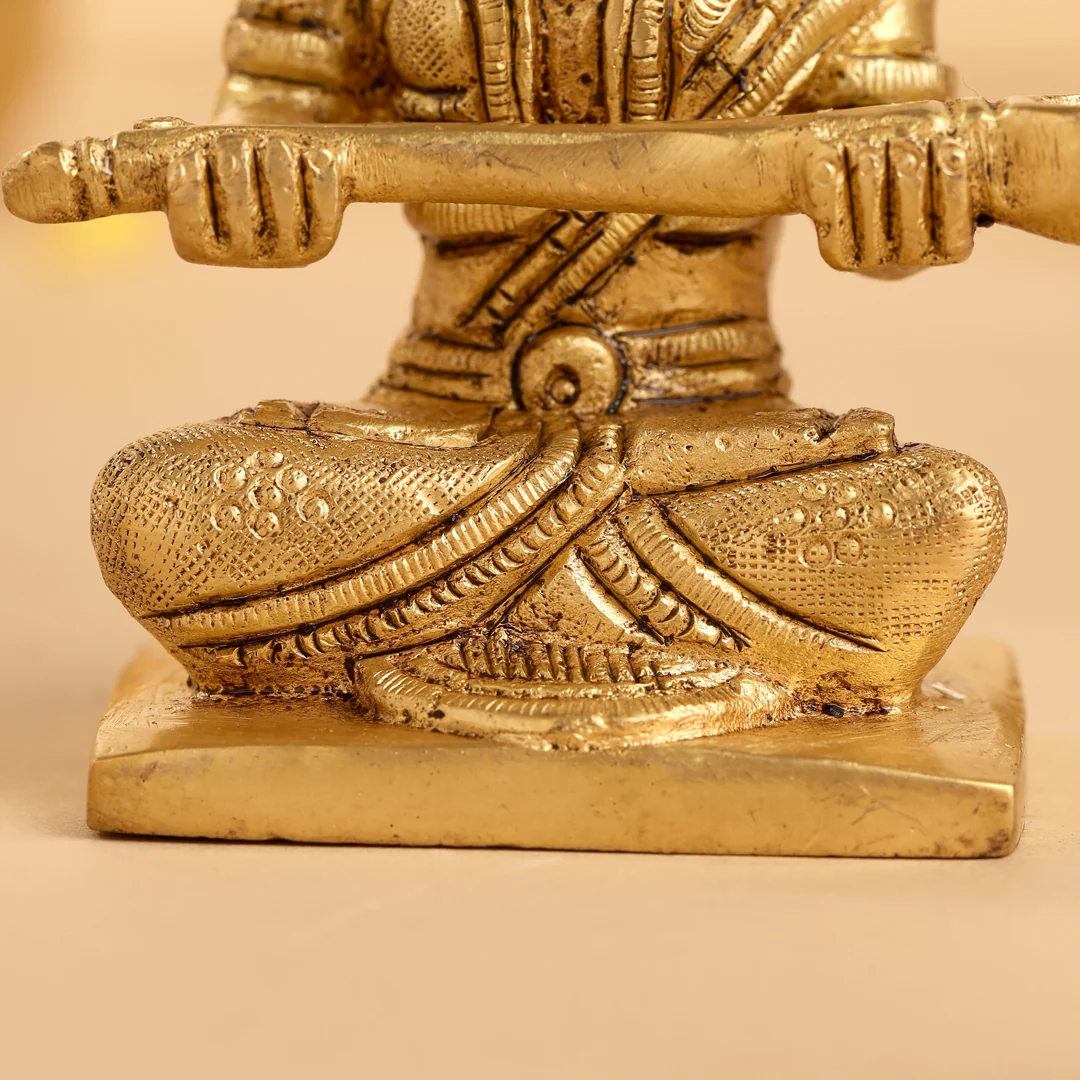 Brass Annapurna Devi Statue (4 Inch) - Image 5