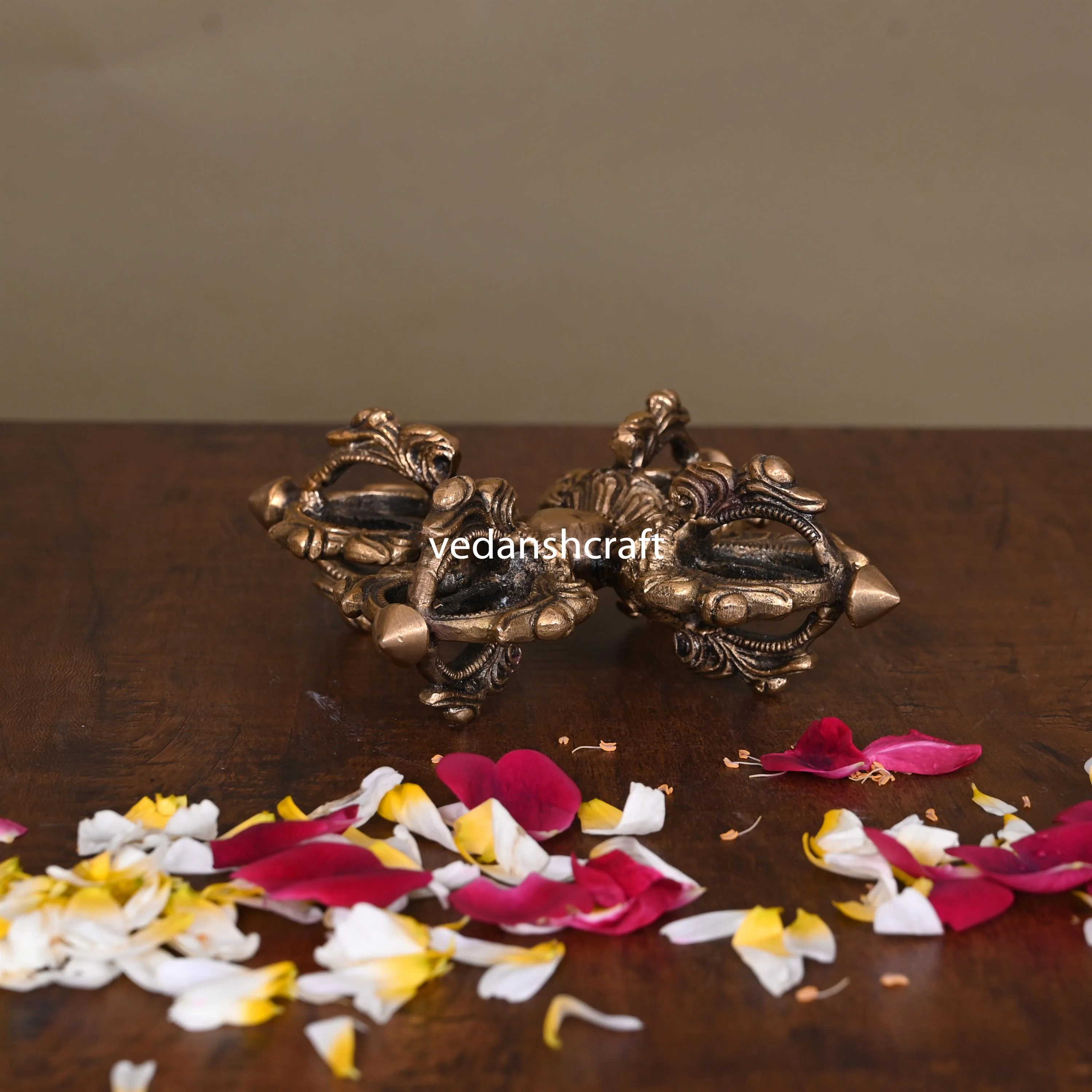 Brass Antique Double Vajra Dorje - Image 3
