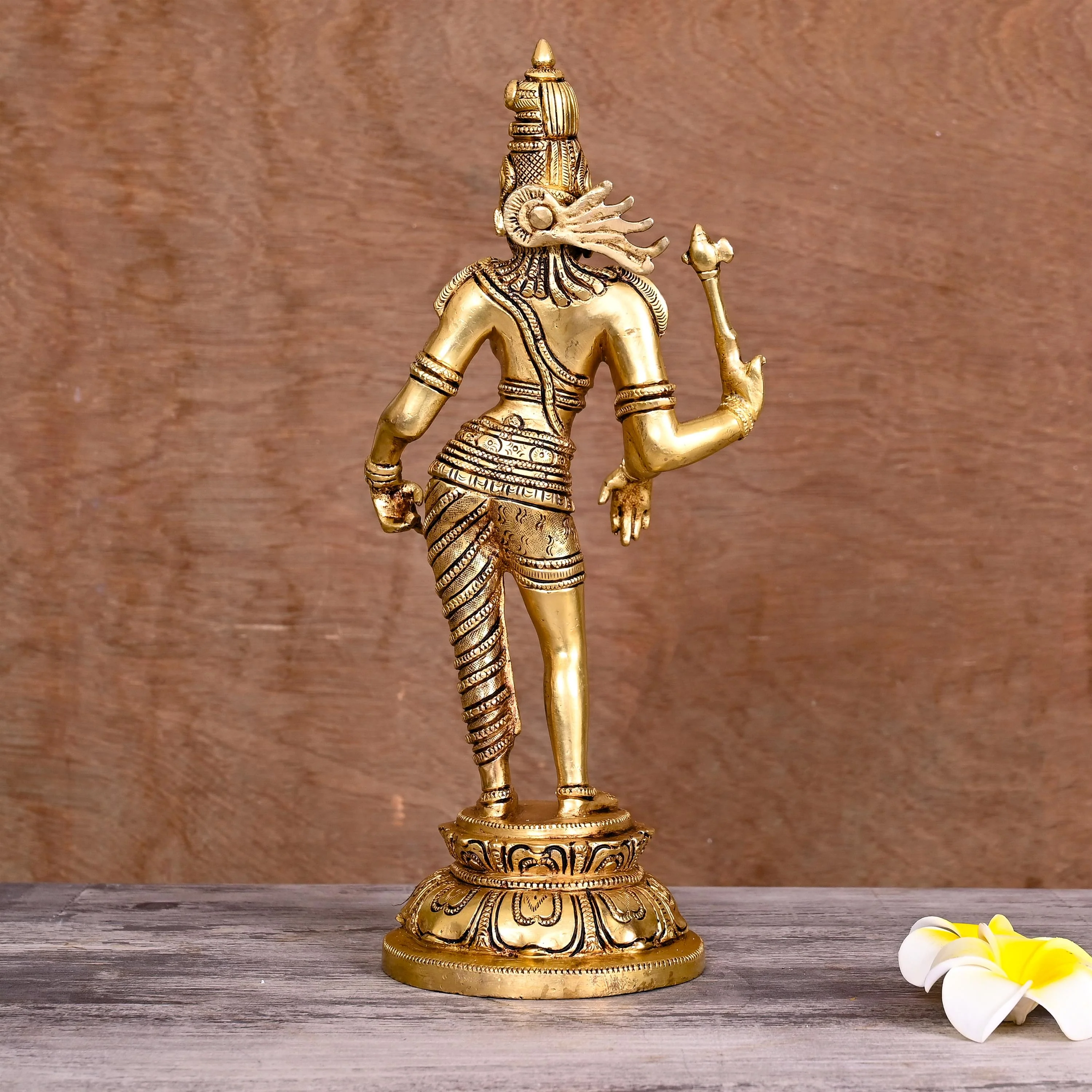 Brass Ardhanarishwara Idol (12.5 Inch) - Image 3