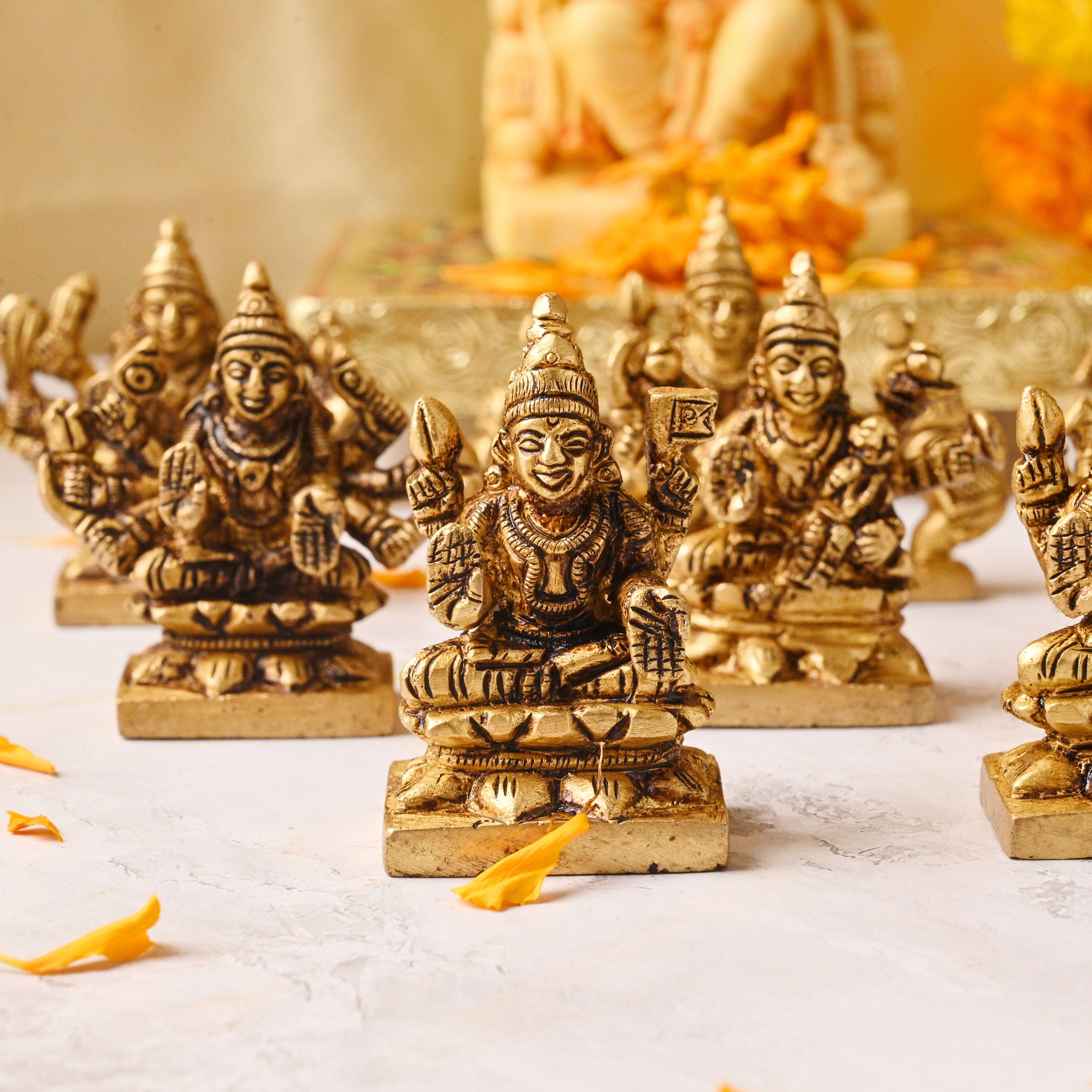 Brass Ashtalakshmi Idol Set (2 Inch) - Image 4