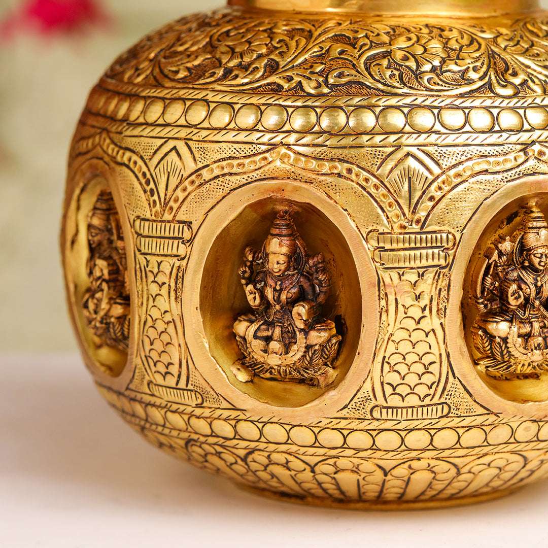 Brass Ashtalakshmi Kodam / Kalash - Image 3