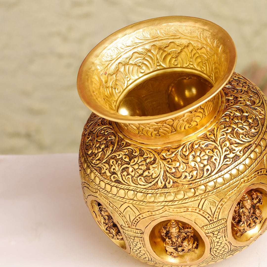 Brass Ashtalakshmi Kodam / Kalash - Image 4
