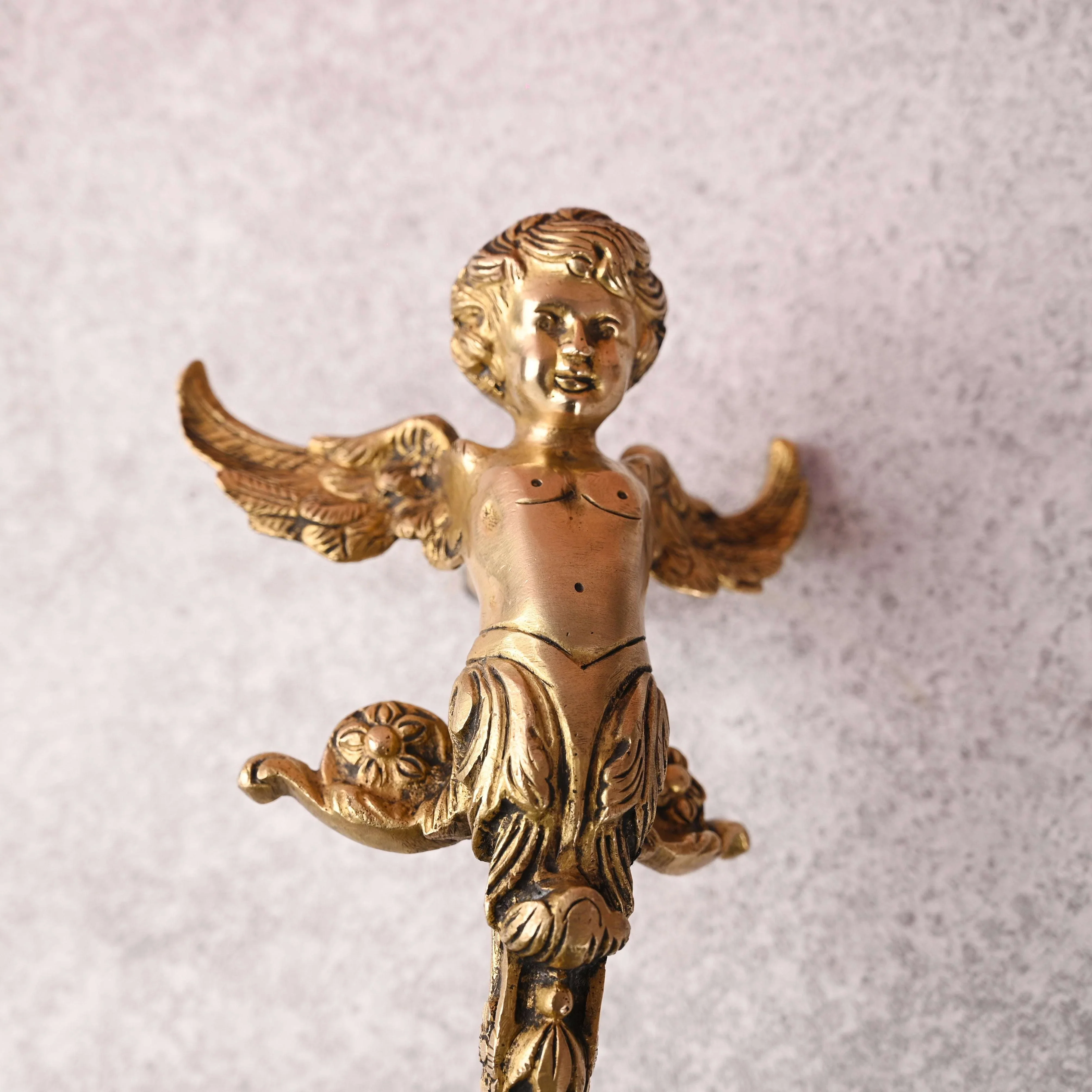 Brass Baby With Wings Door Handle (12.5 Inch) - Image 3
