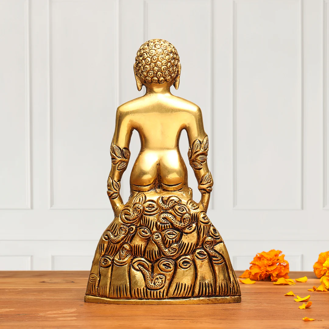 Brass Bahubali Statue (8.5 Inch) - Image 4