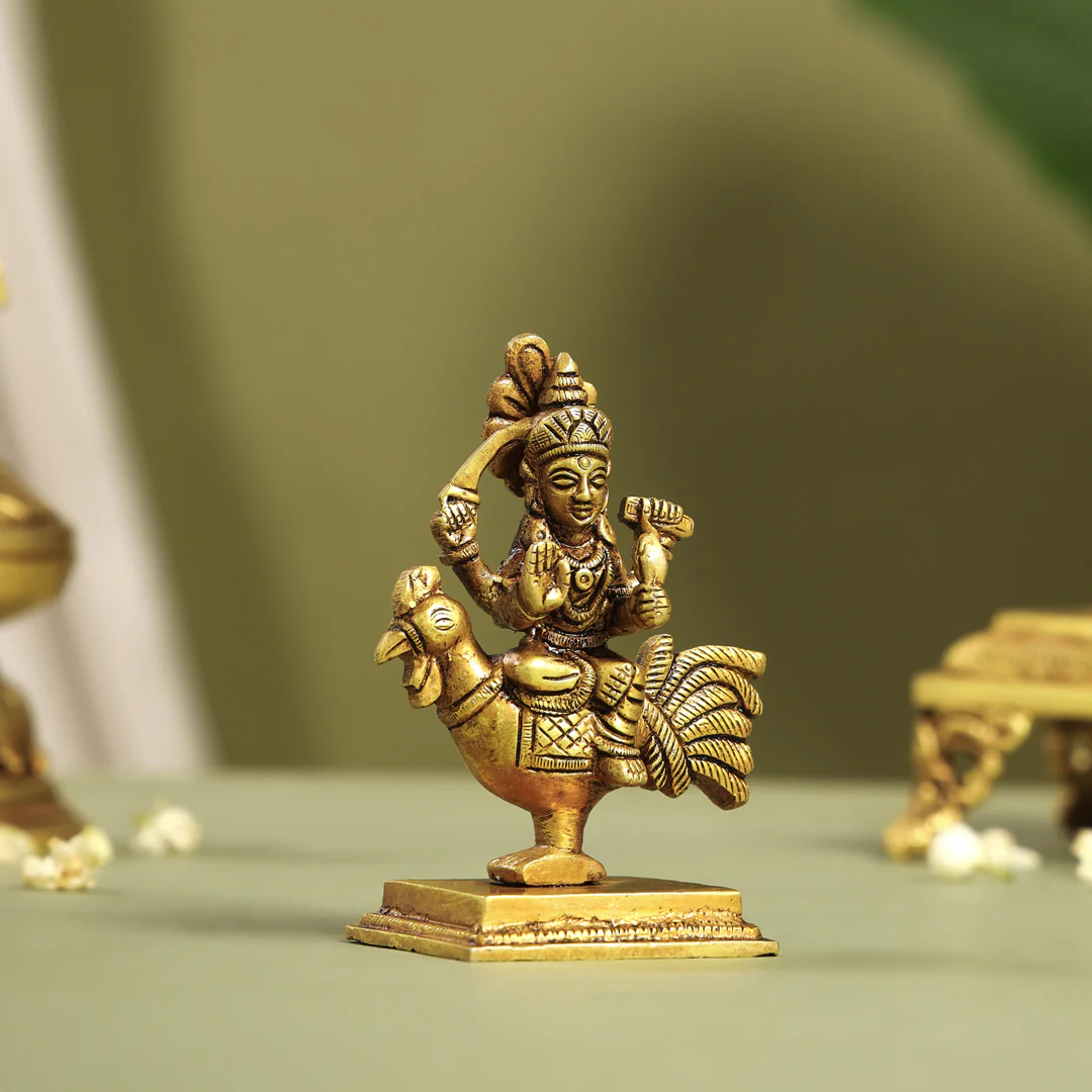 Brass Bahuchara Mata Idol (4.5 Inch) - Image 2