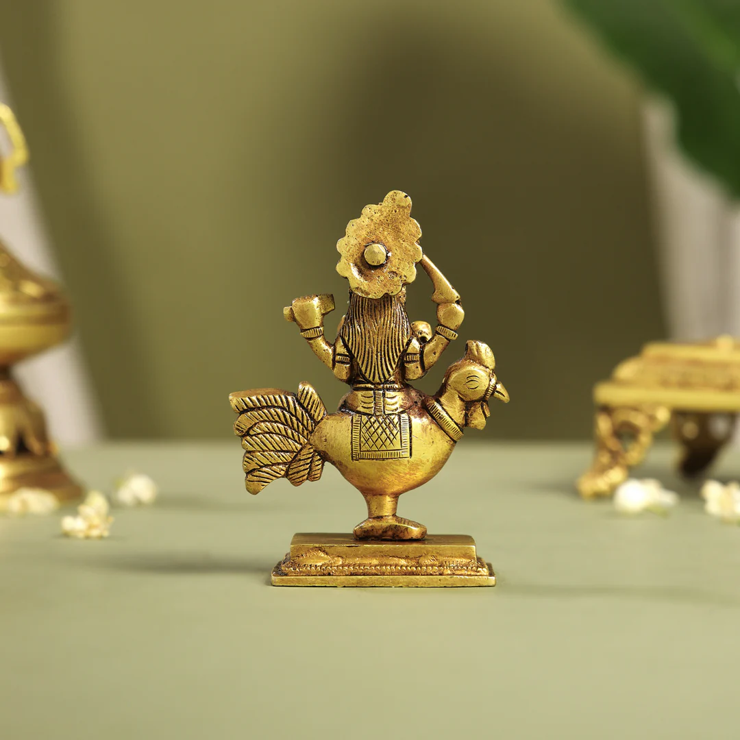 Brass Bahuchara Mata Idol (4.5 Inch) - Image 3