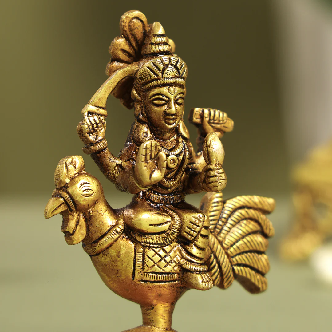Brass Bahuchara Mata Idol (4.5 Inch) - Image 4