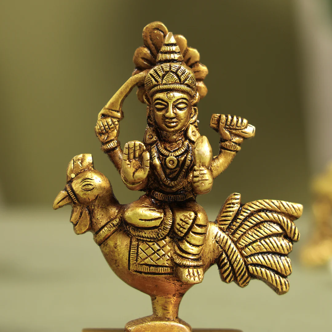 Brass Bahuchara Mata Idol (4.5 Inch) - Image 7