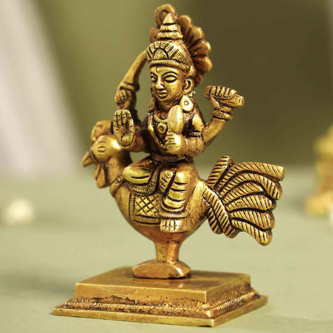 Brass Bahuchara Mata Idol (4.5 Inch) - Image 8