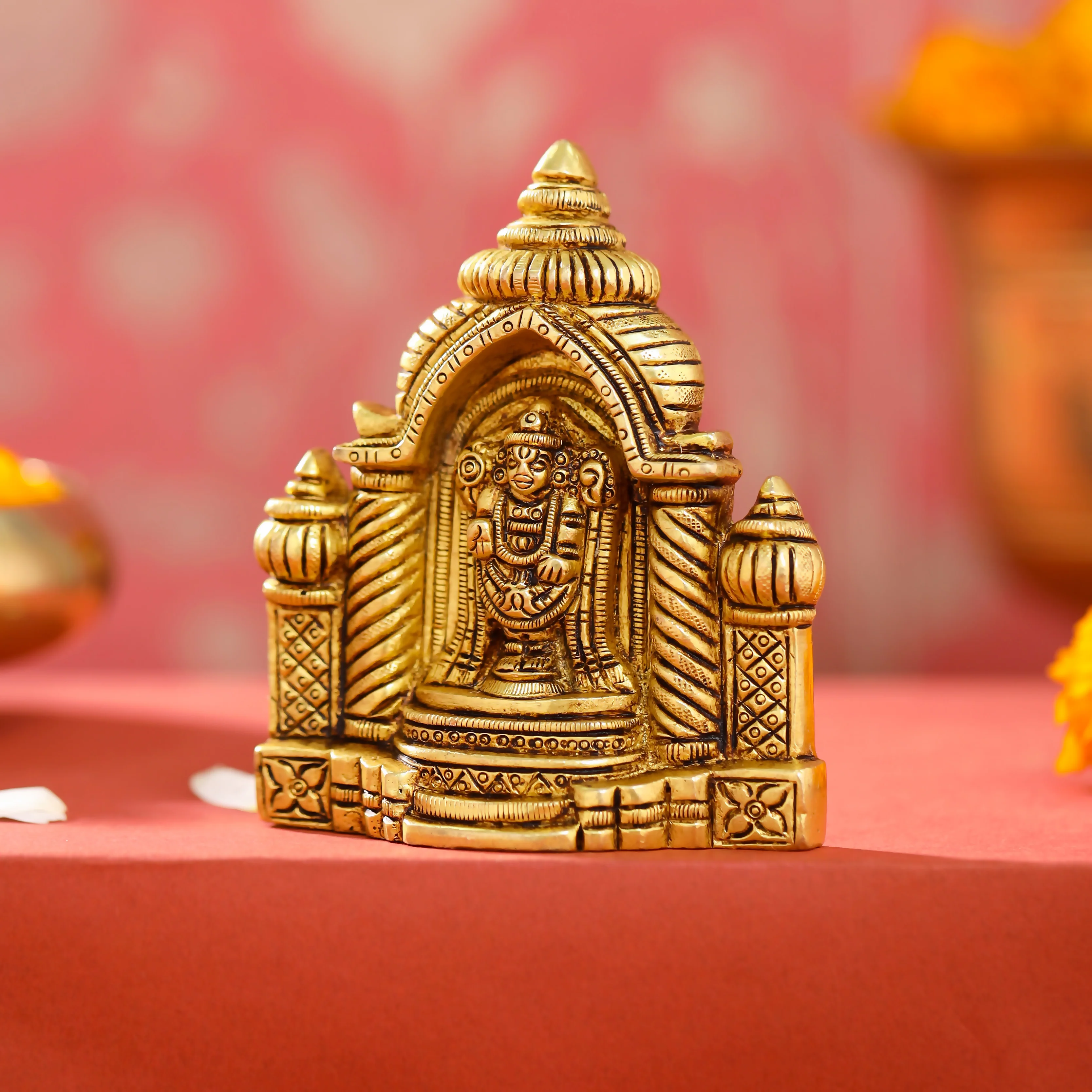 Brass Balaji Temple (4 Inch) - Image 3