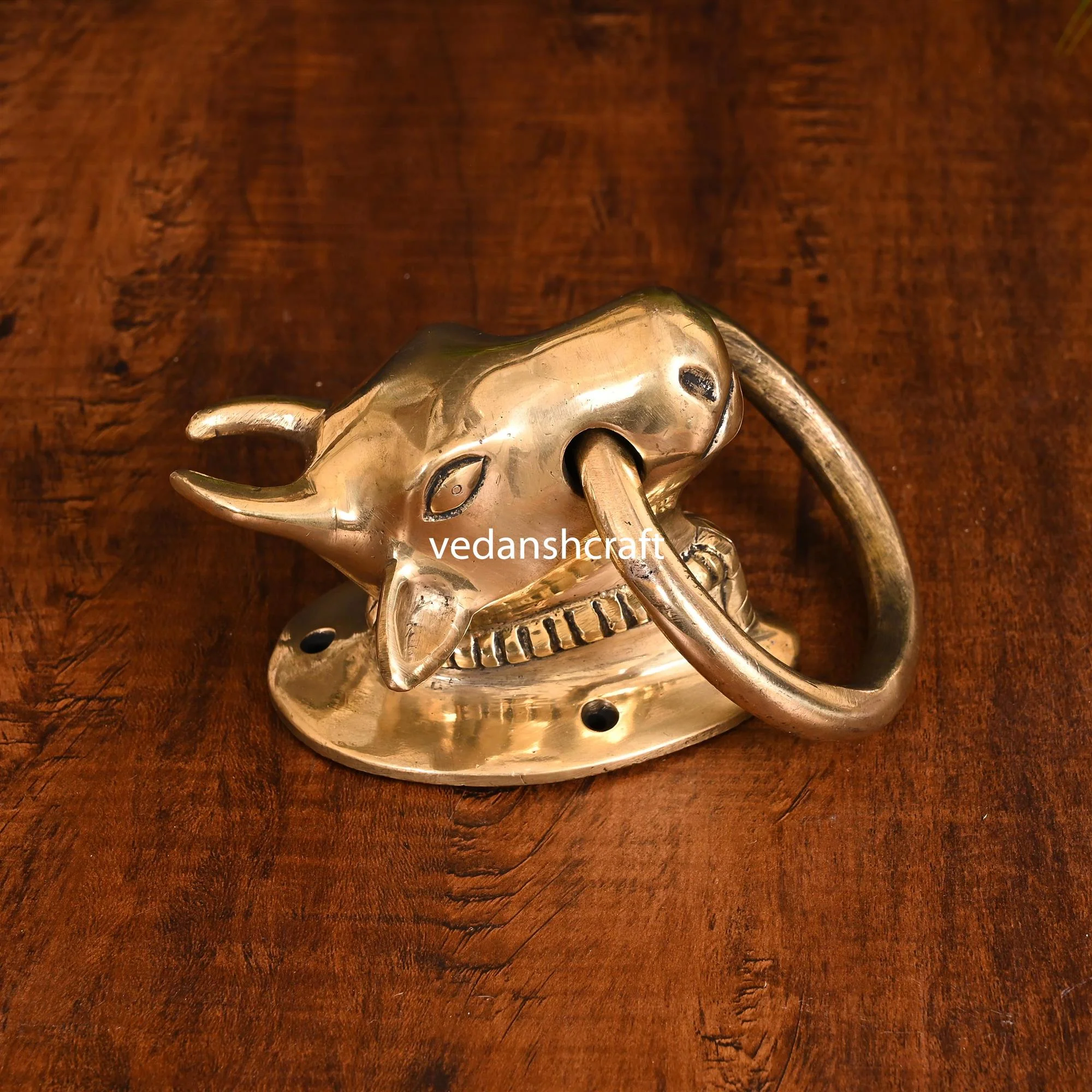 Brass Bull Door Knocker (3.8 Inch) - Image 2