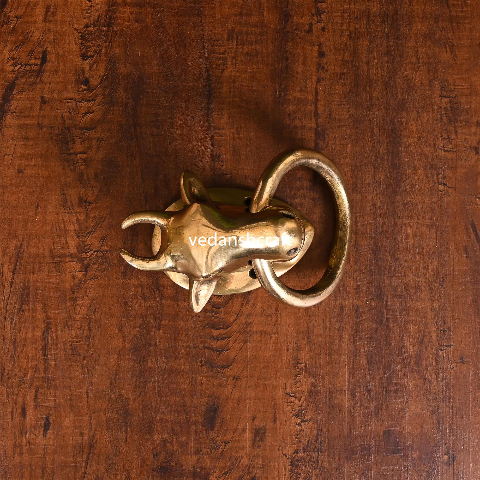 Brass Bull Door Knocker (3.8 Inch) - Image 3