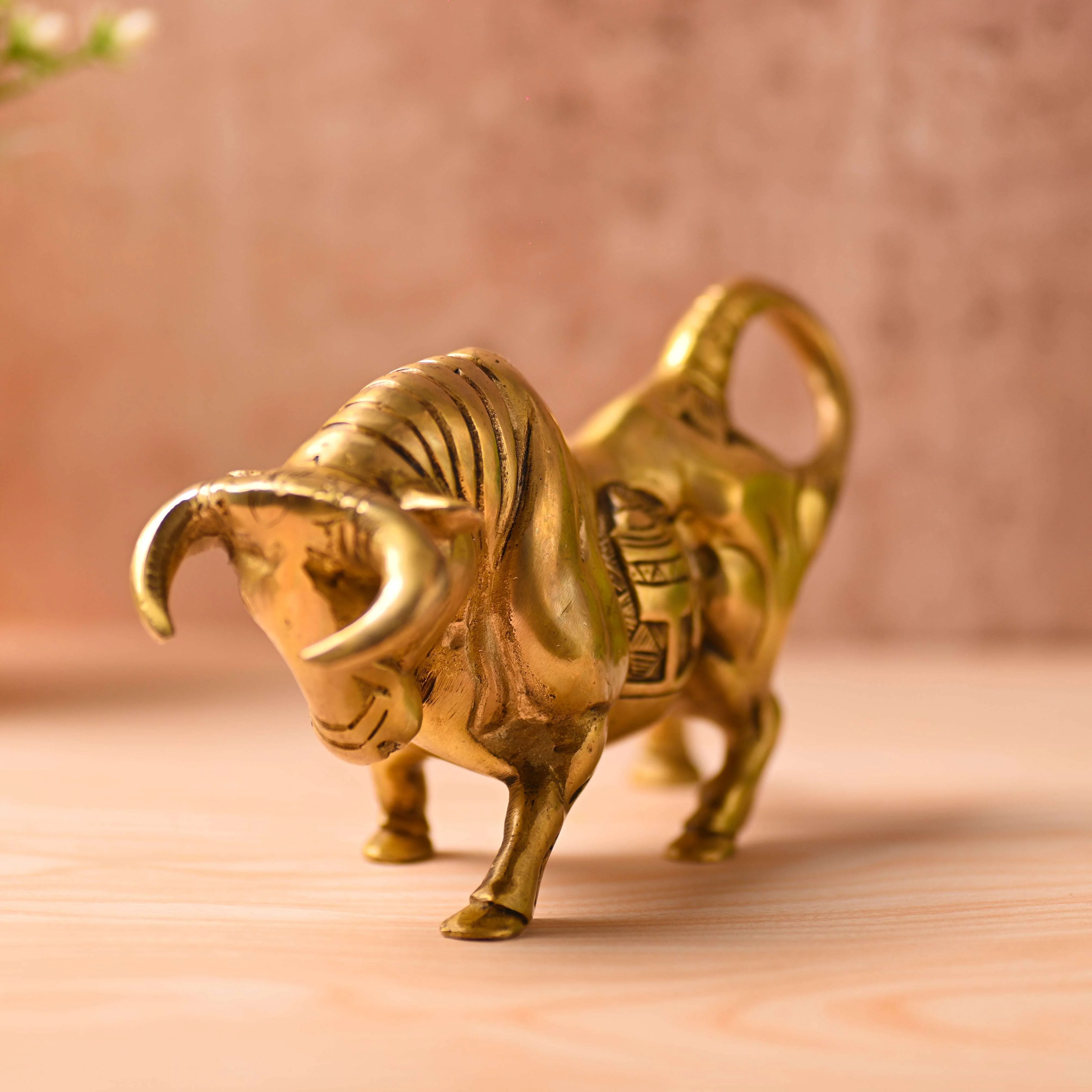 Brass Roaring Bull Statue – Symbol of Strength & Prosperity (4.5 Inch) - Image 3