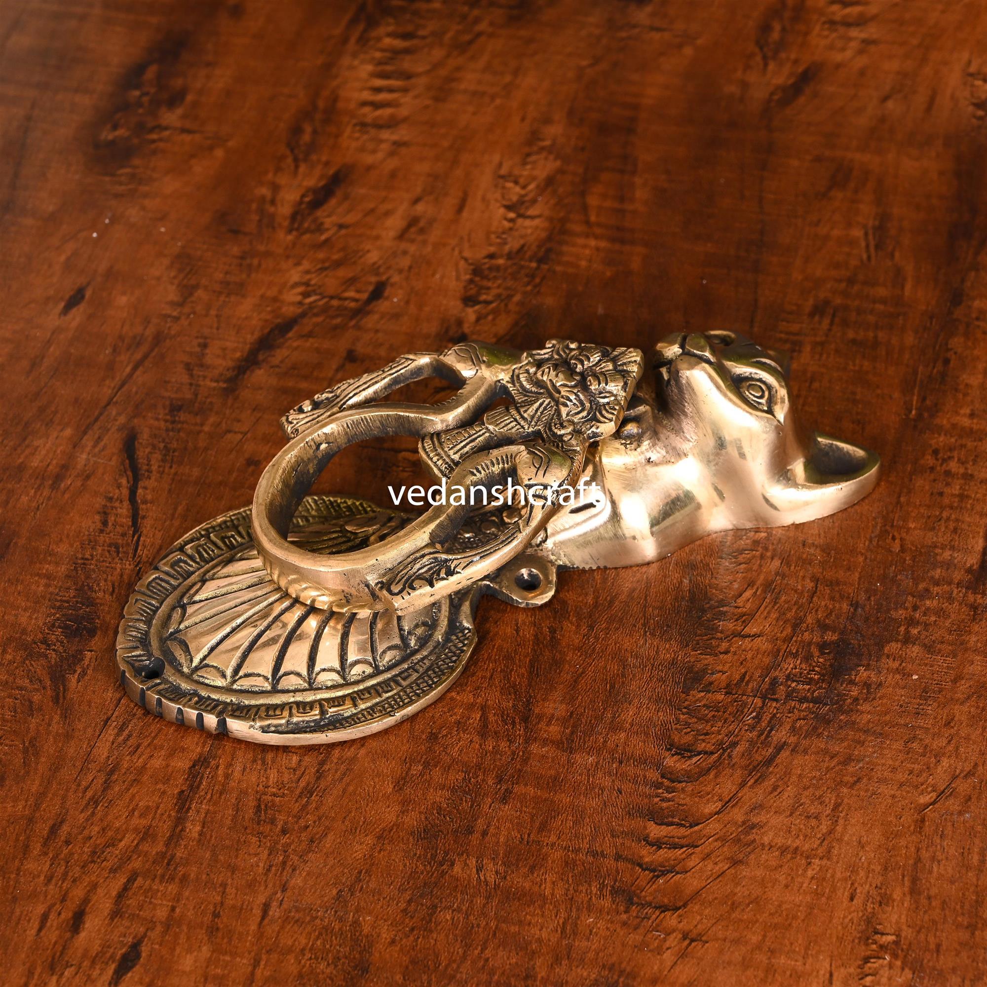Brass Cat Door Knocker (8.5 Inch) - Image 3