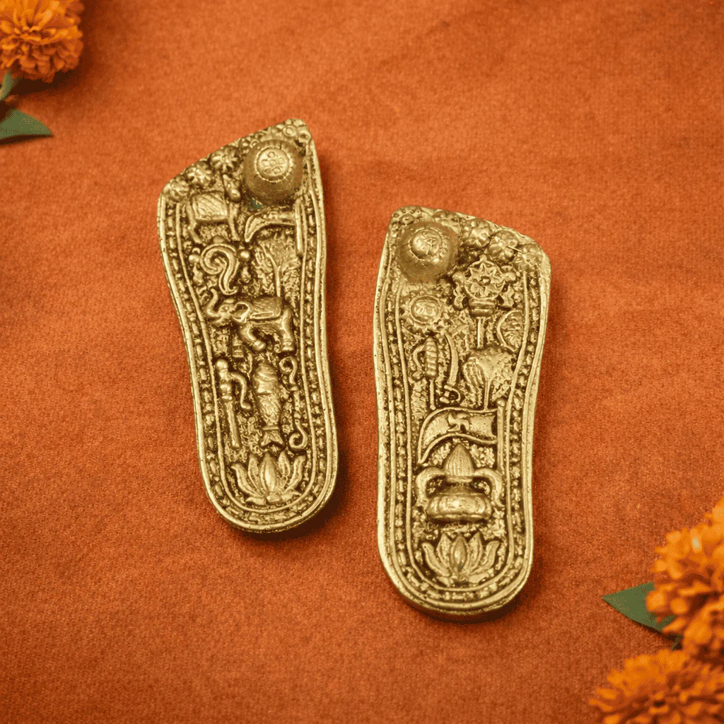 Brass Charan Paduka Set (3 Inch) - Image 5