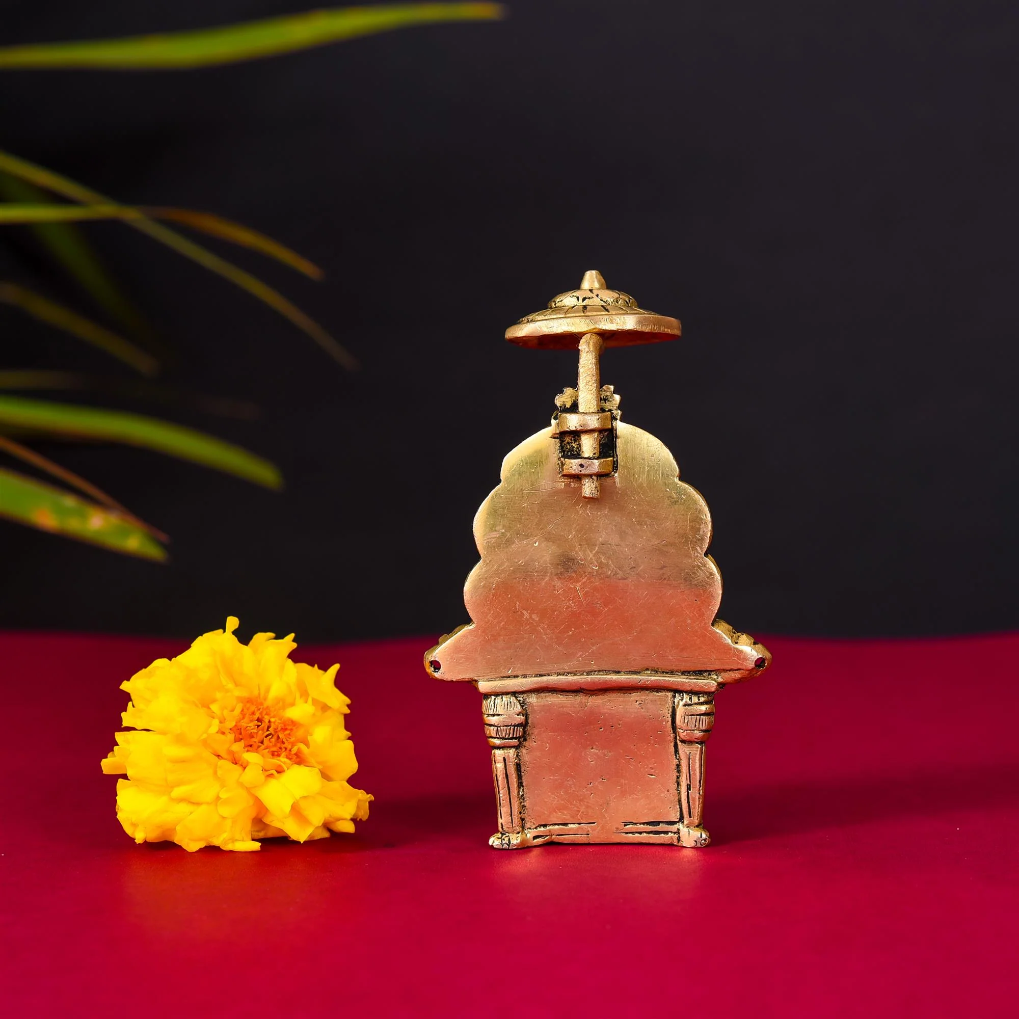 Brass Chatra Sai Baba Statue (4.5 Inch) - Image 3