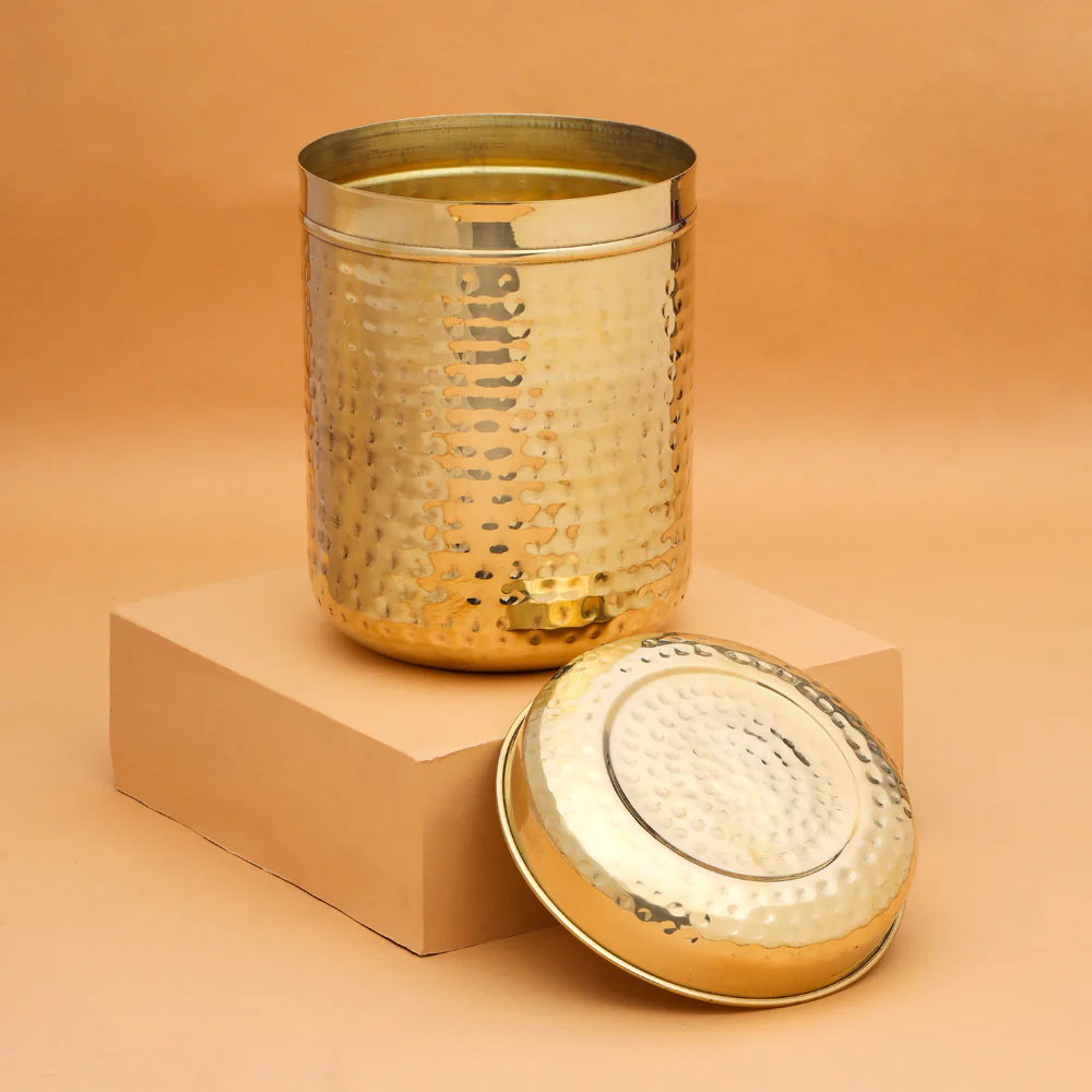 Brass Container With Lid - Image 4