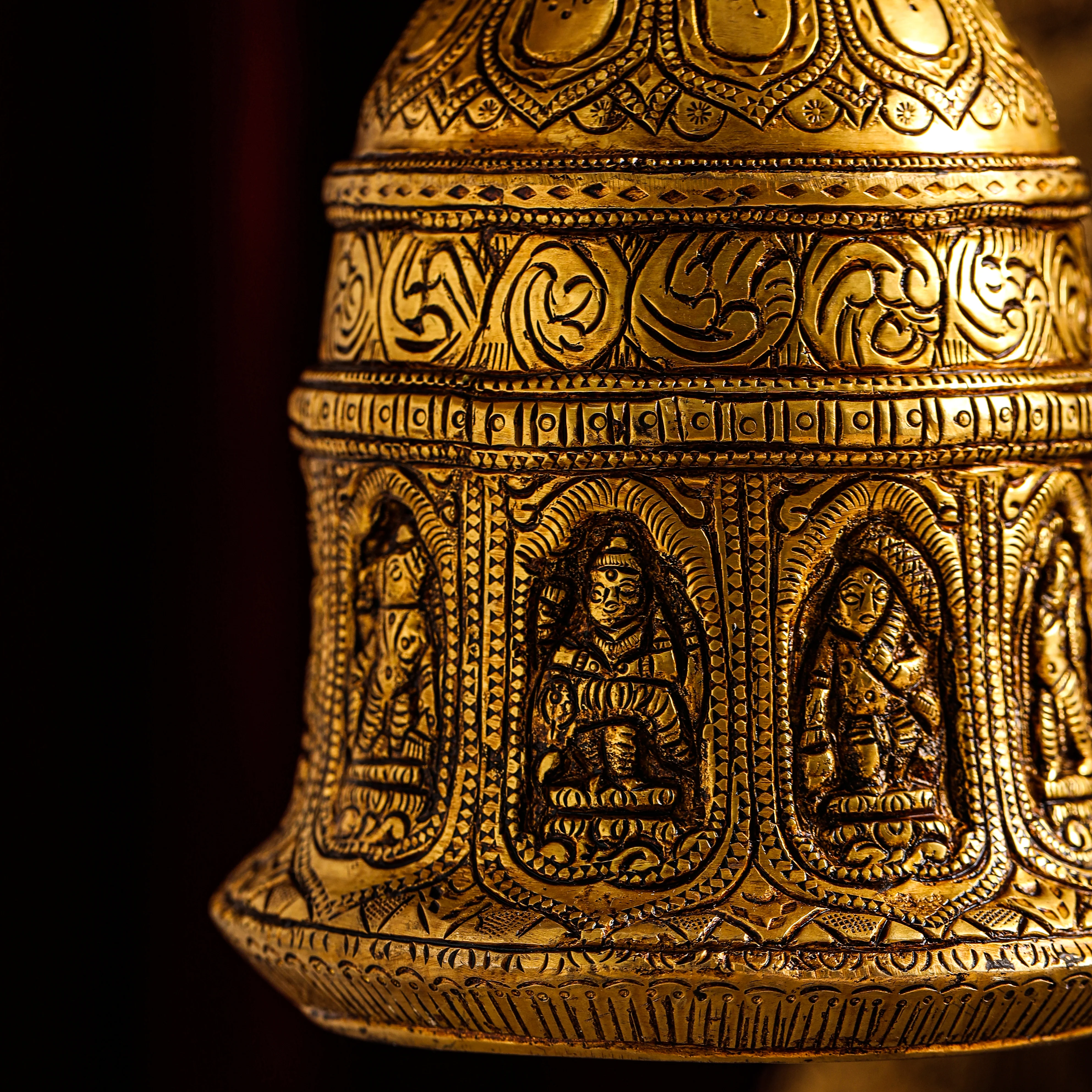 Brass Dashavatara /Vishnu Wall Hanging Bell (45 Inch) - Image 3