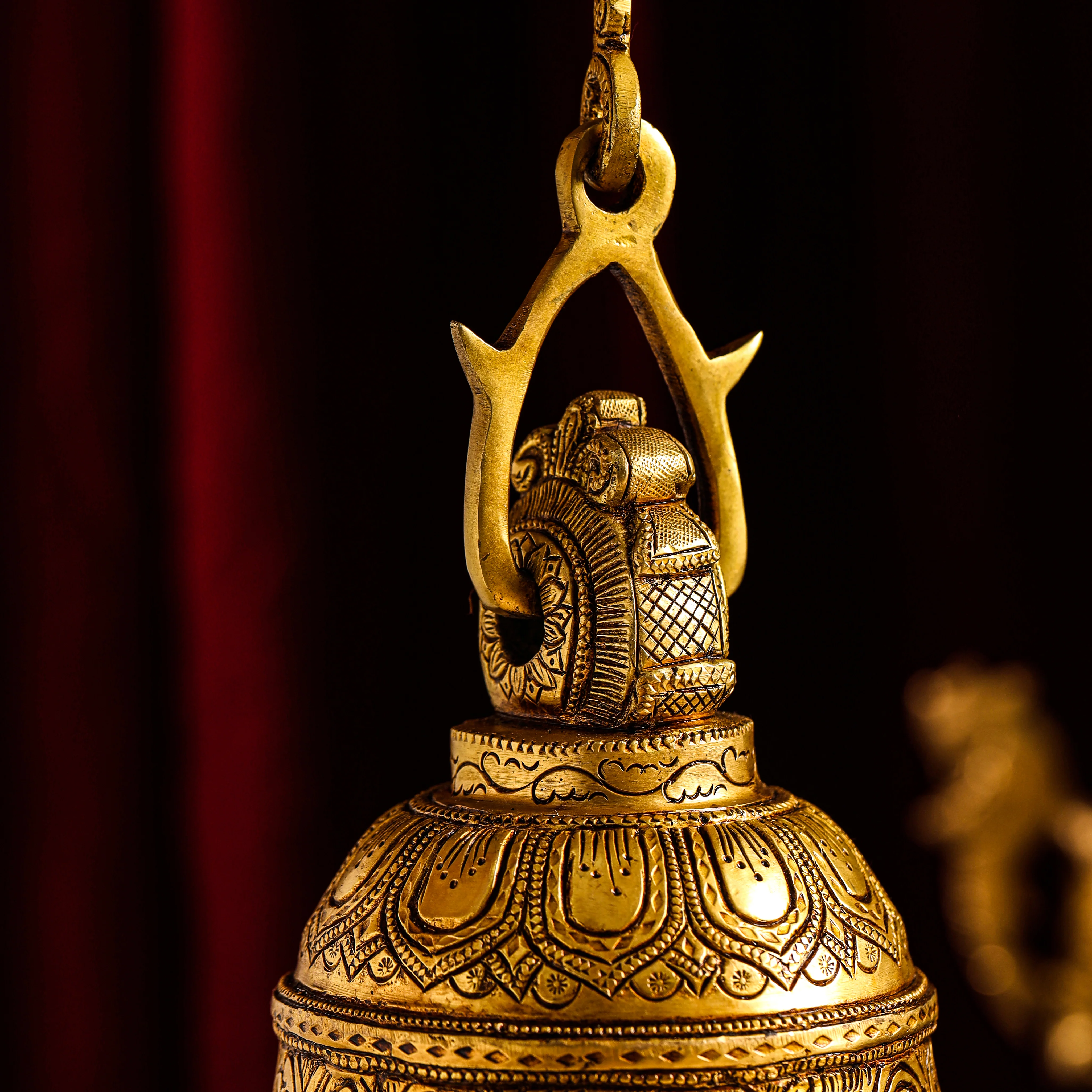 Brass Dashavatara /Vishnu Wall Hanging Bell (45 Inch) - Image 5