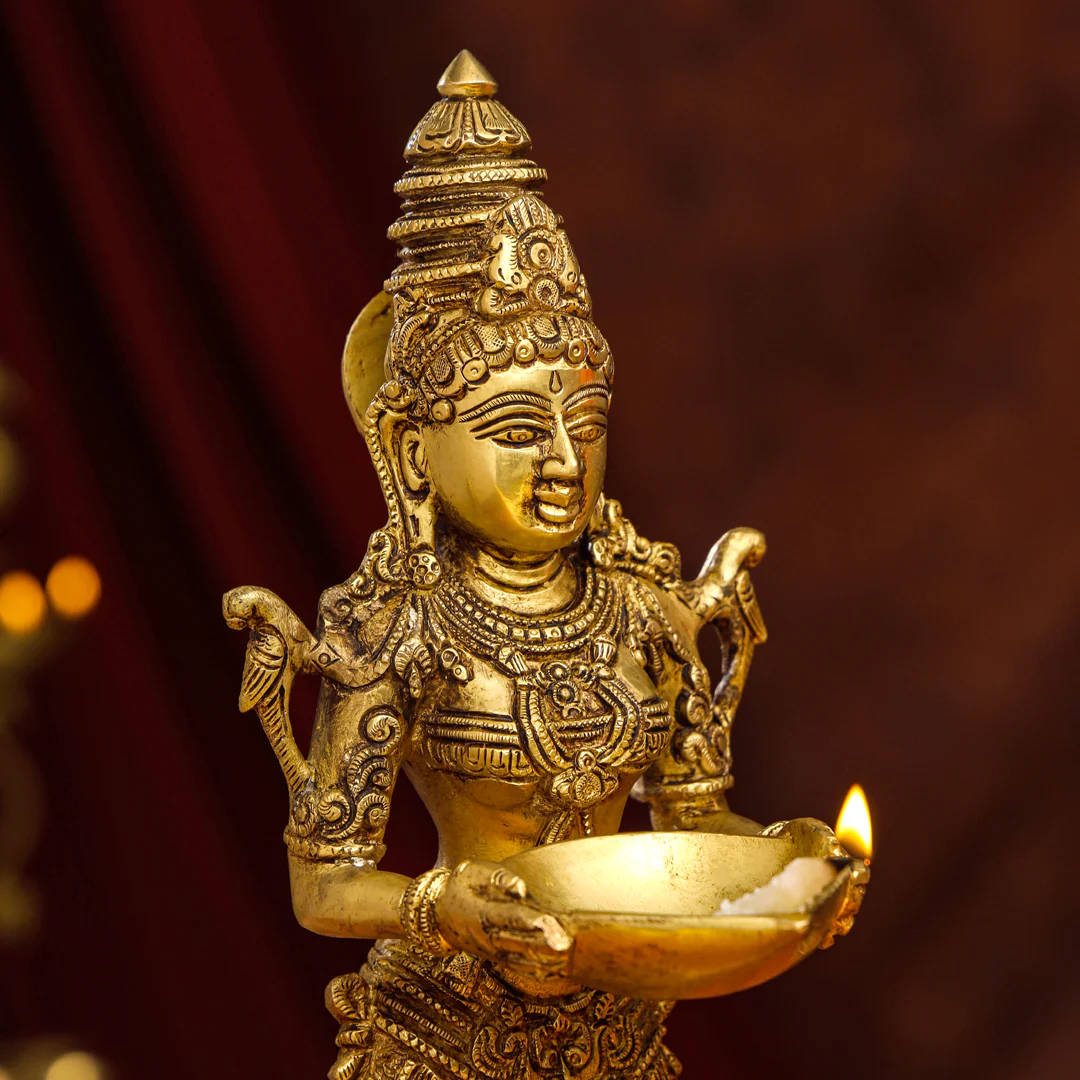 Brass Superfine Standing Deep Lakshmi Pair (18 Inch) - Image 6