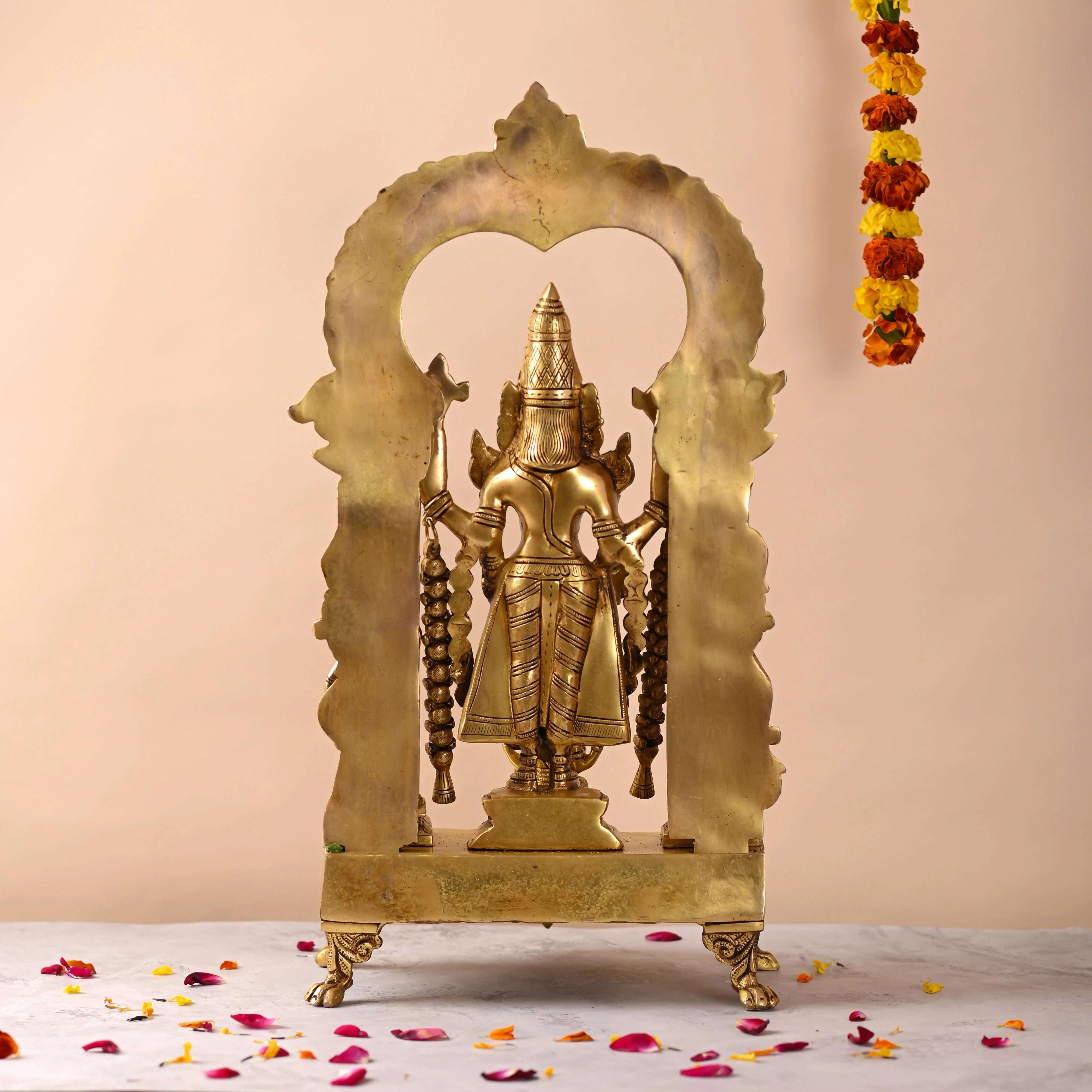 Brass Frame Tirupati Balaji/Venkateshwar Idol (23 Inch) - Image 6