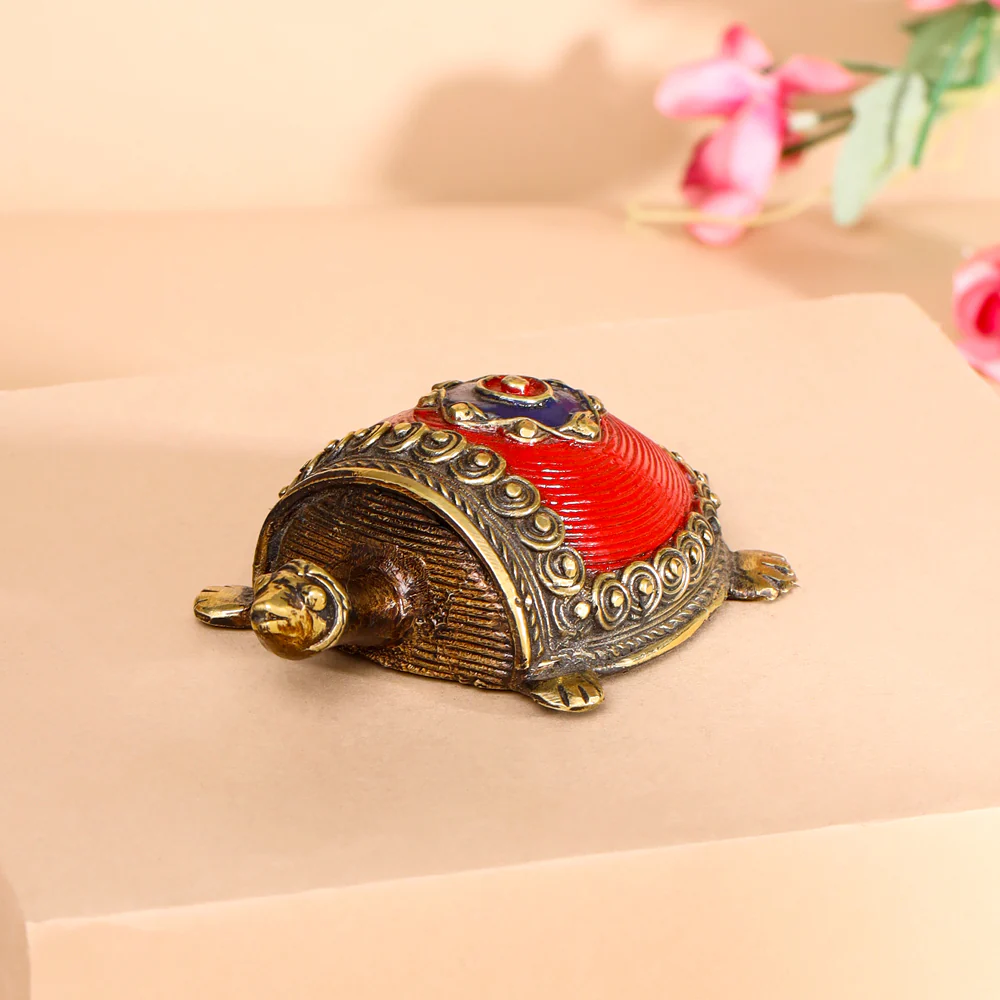 Brass Dhokra Tortoise Vastu/Feng Shui - Image 2