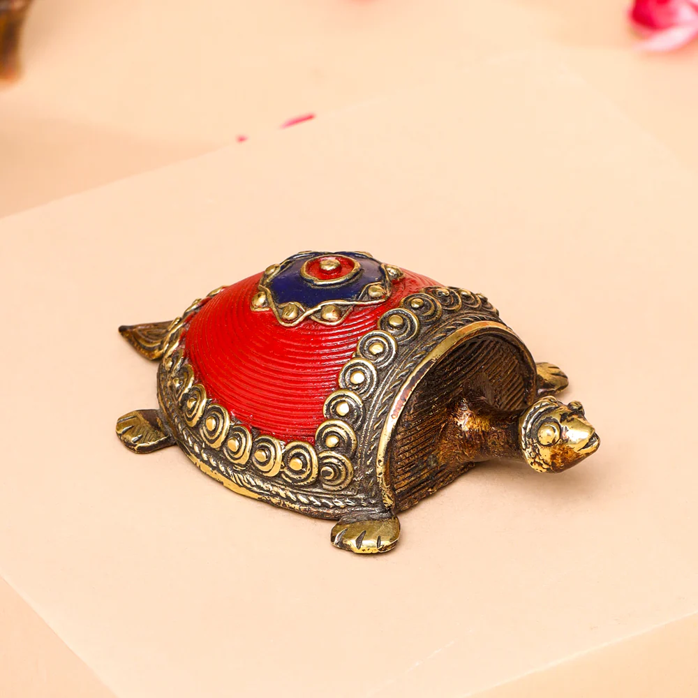 Brass Dhokra Tortoise Vastu/Feng Shui - Image 3