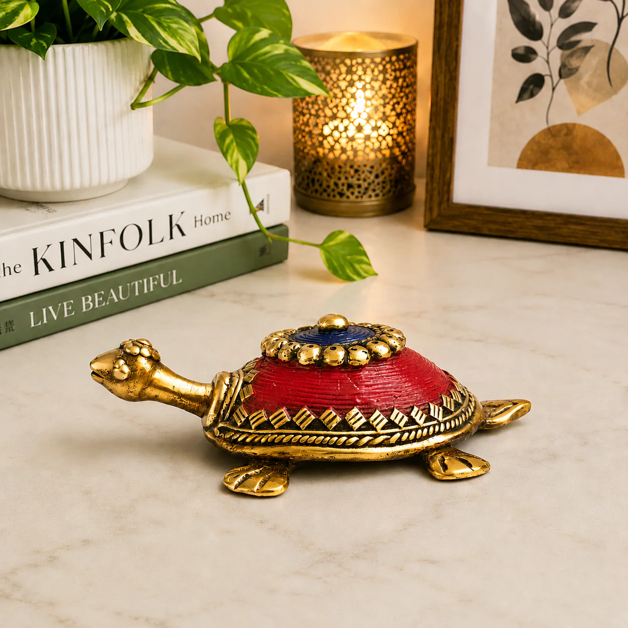 Brass Dhokra Tortoise Vastu/Feng Shui - Image 4