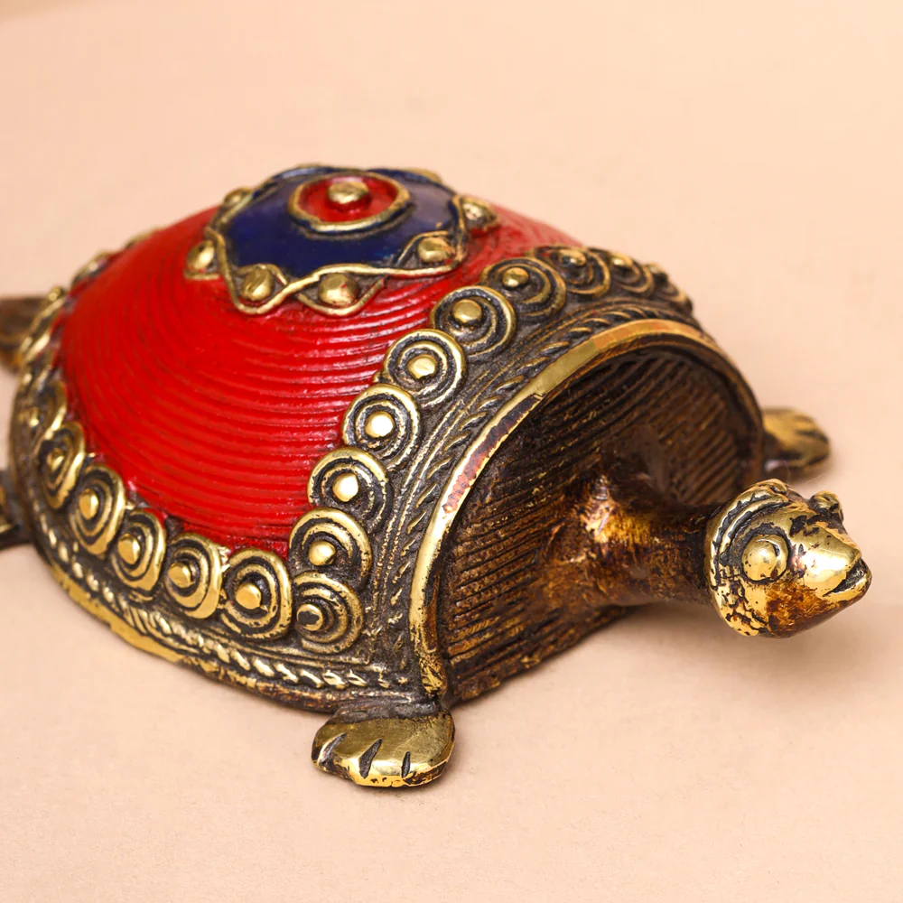 Brass Dhokra Tortoise Vastu/Feng Shui - Image 6
