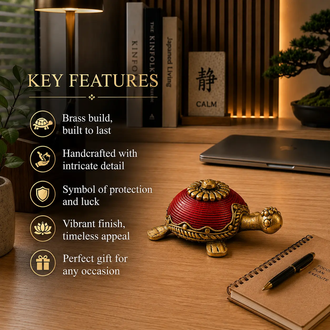 Brass Dhokra Tortoise Vastu/Feng Shui - Image 11