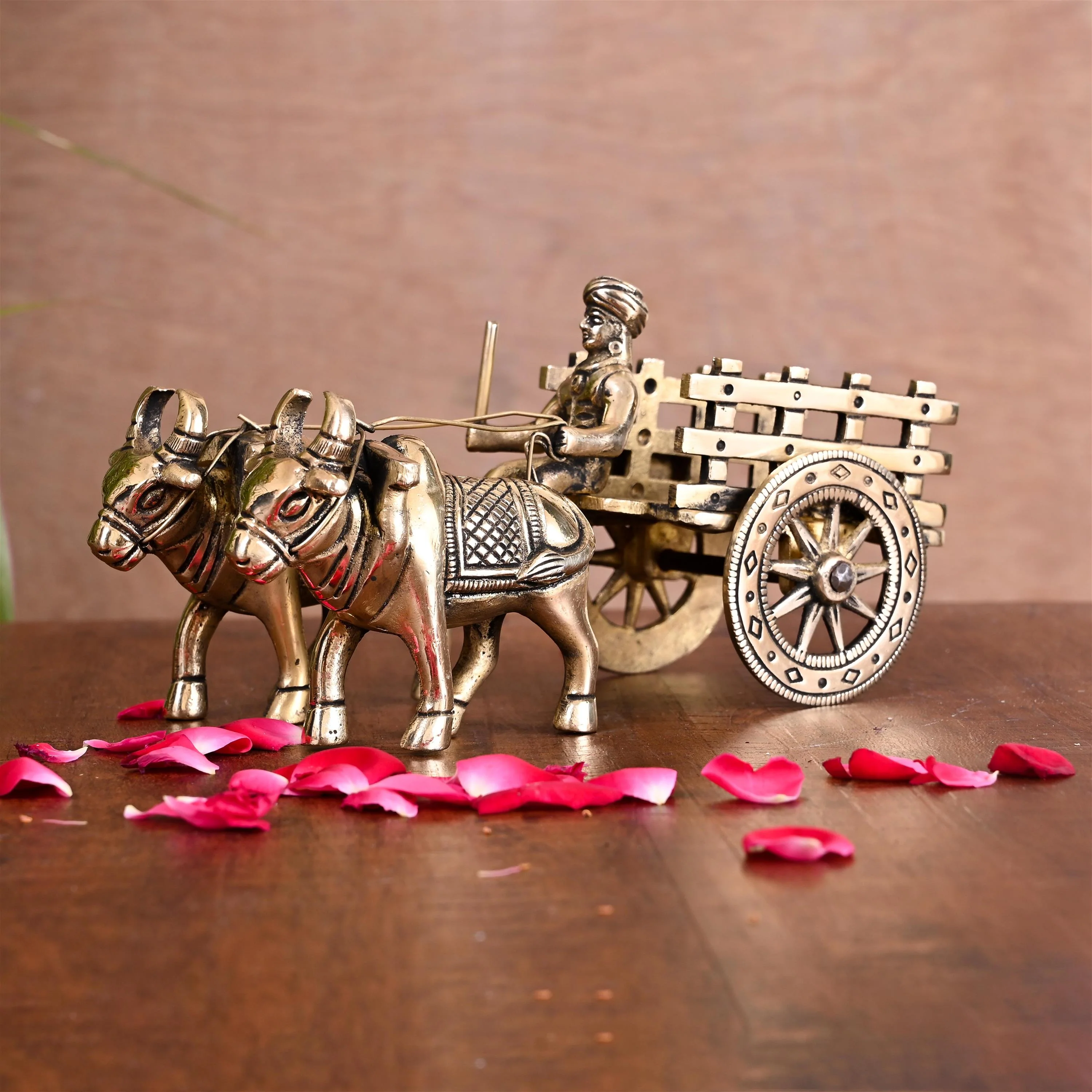 Brass Double Bullock Cart (4 Inch) - Image 3