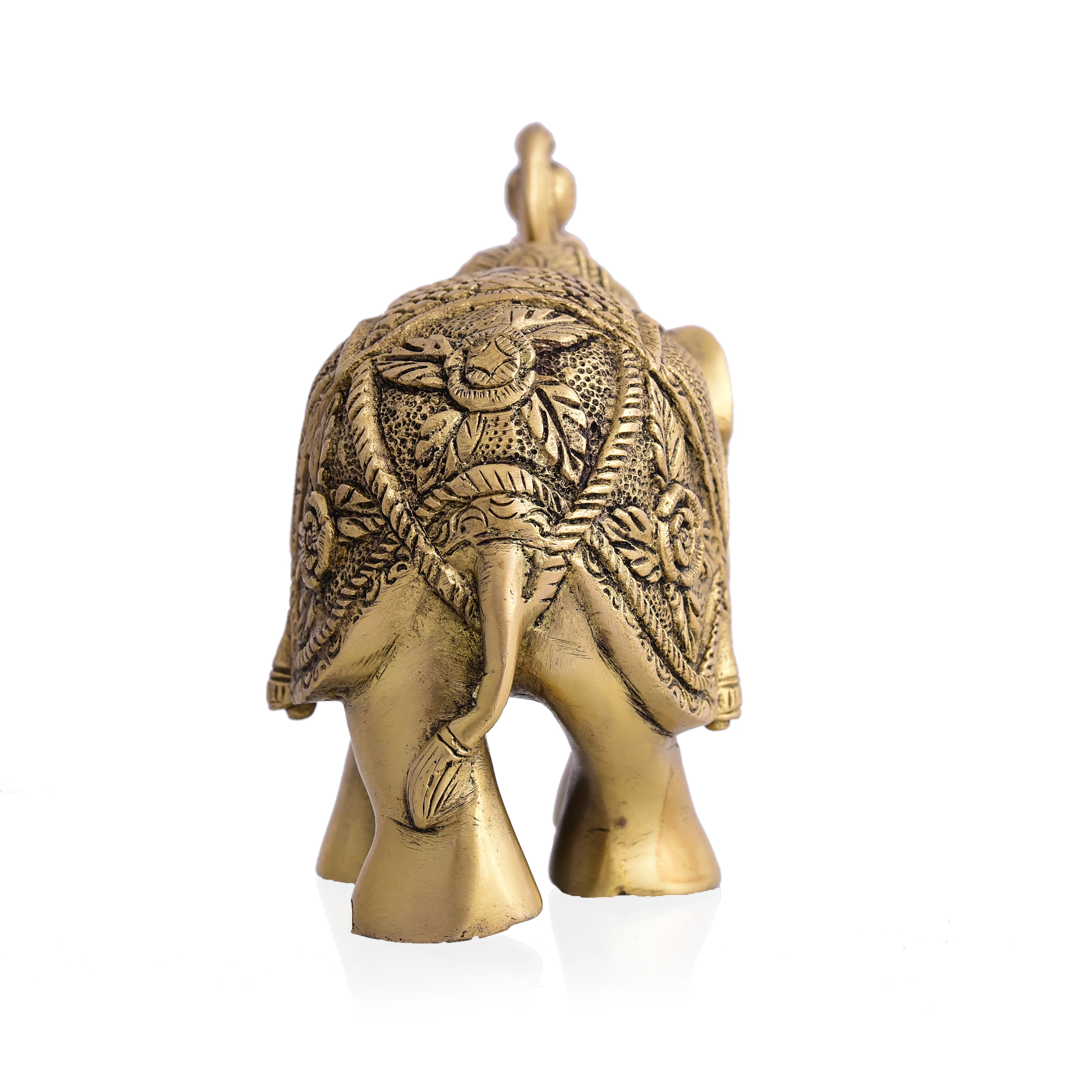Brass Elephant Royal Statue (6.5 Inch) - Image 5