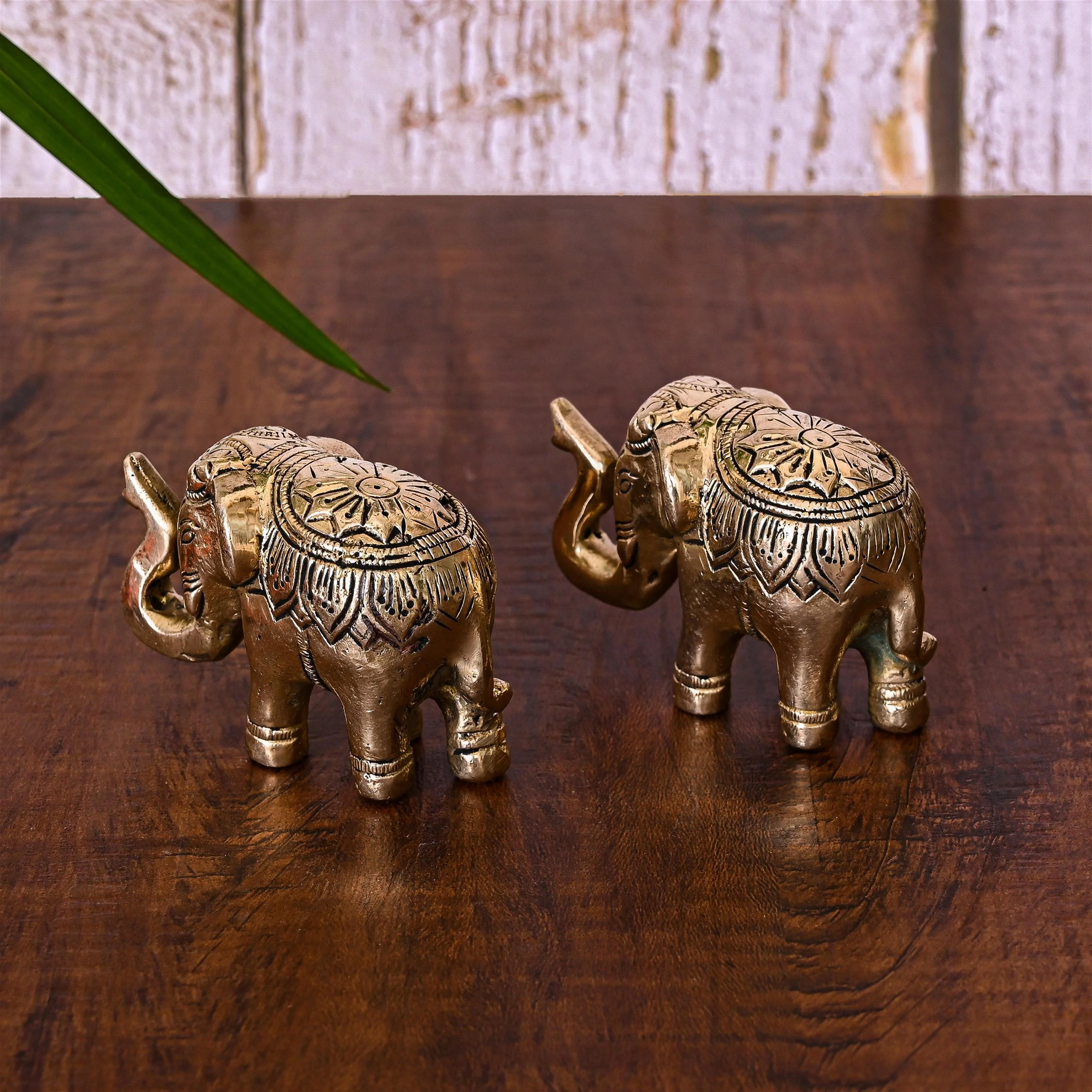 Brass Elephant Statue Pair (2.2 Inch) - Image 3