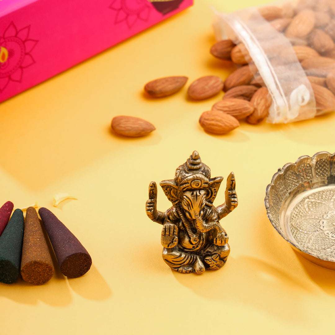 Brass Ganesha & Plate Festive Gift Hamper - Image 6