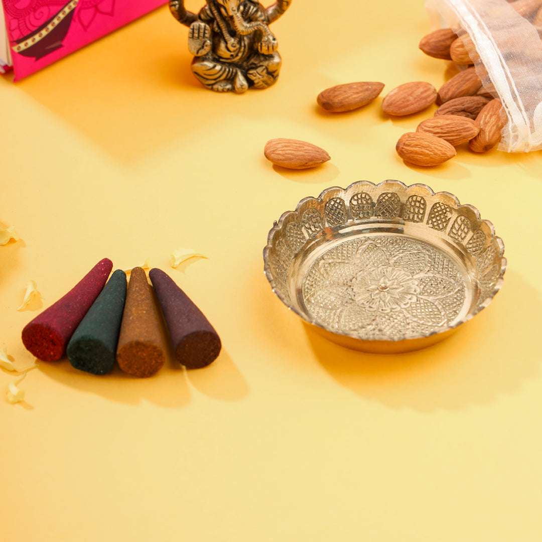 Brass Ganesha & Plate Festive Gift Hamper - Image 7