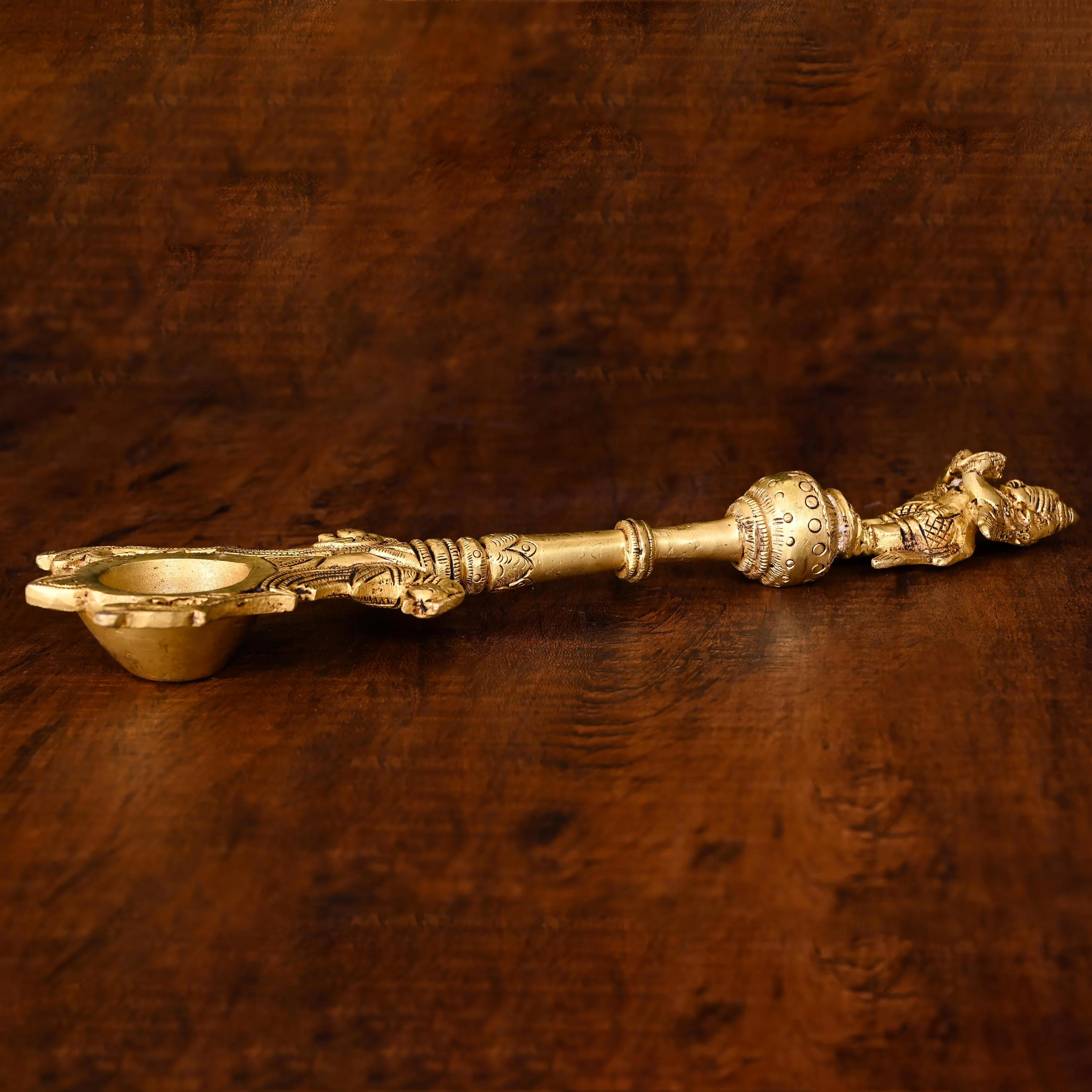 Brass Garuda Ahuti Spoon (10.5 Inch) - Image 2