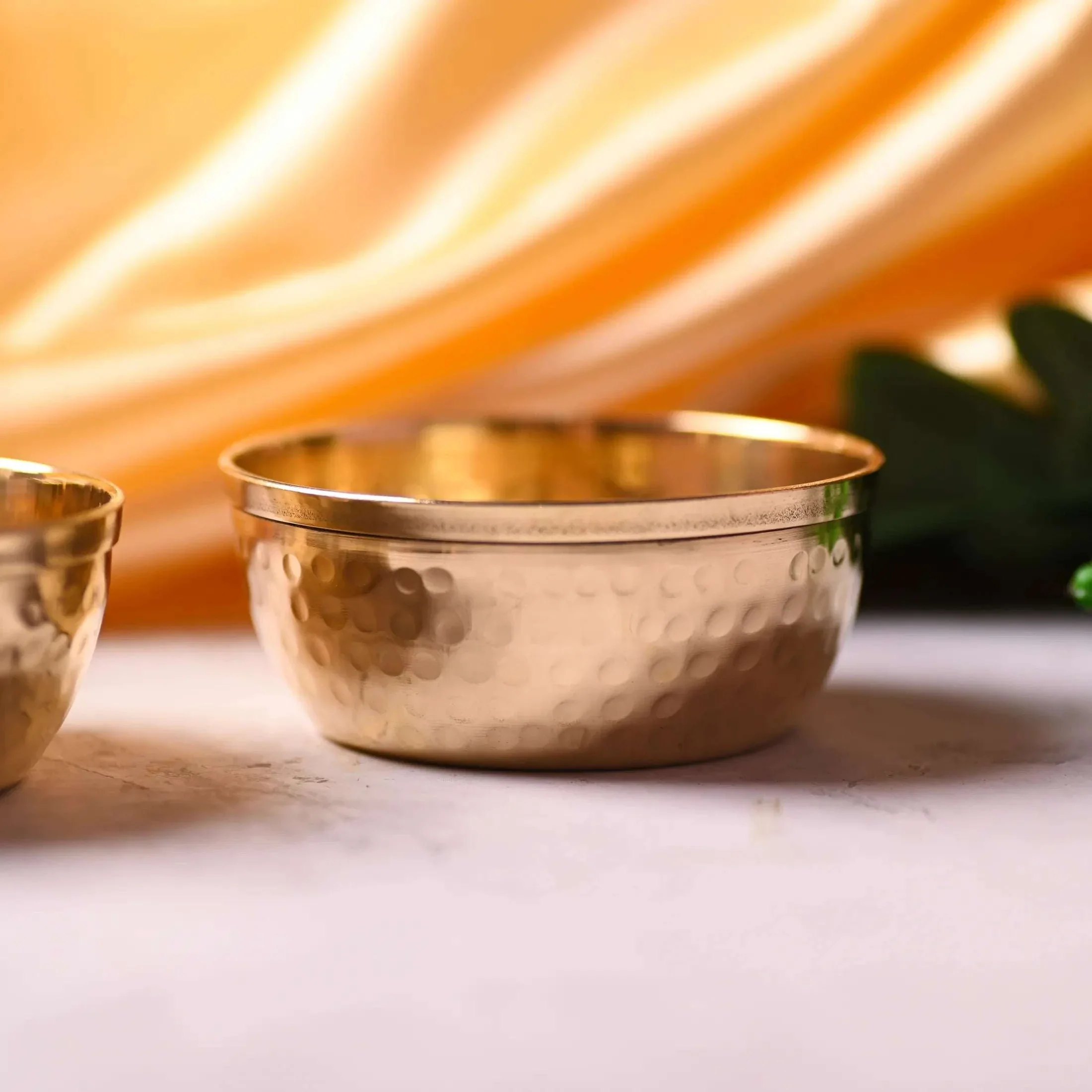 Brass Hammered Bowl Pair (1.5 Inch) - Image 4