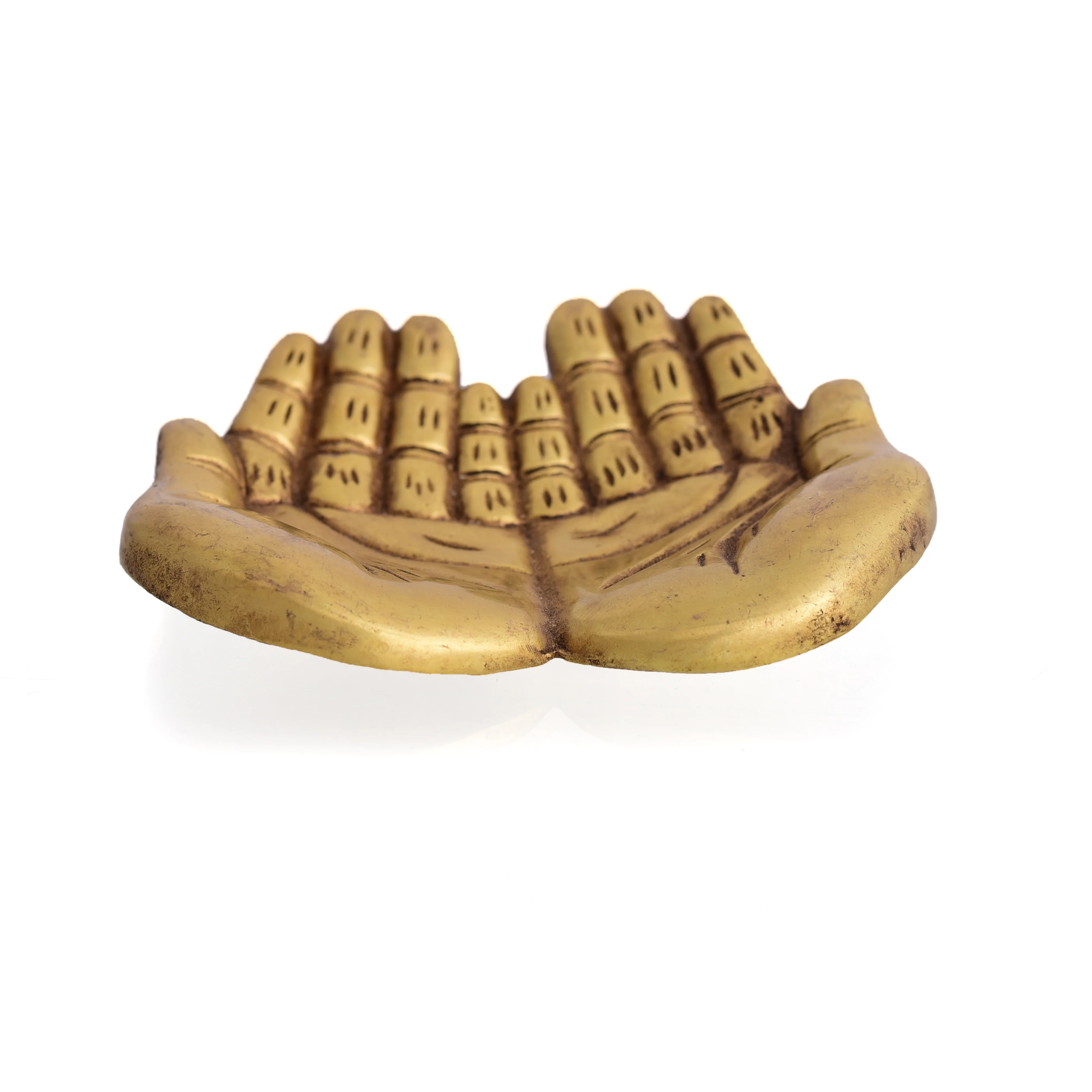 Brass Hand Shaped Dish/Plate (3.8 Inch) - Image 3