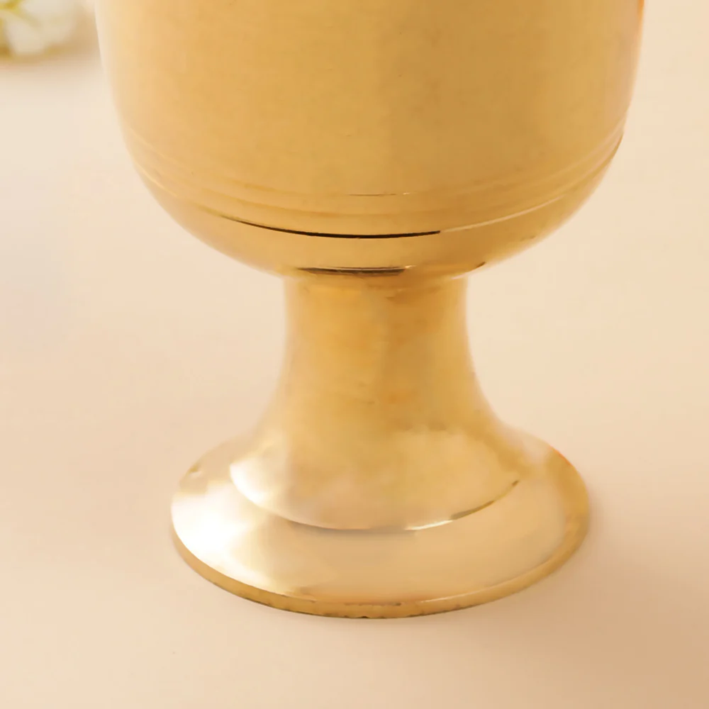 Brass Handcarved Flower Vase (6 Inch) - Image 4