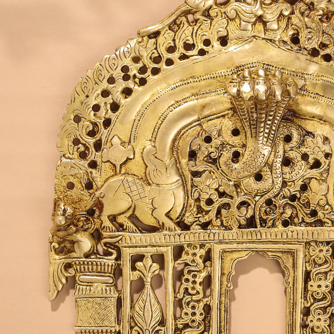 Brass Handcarved Prabhavali Frame - Image 10