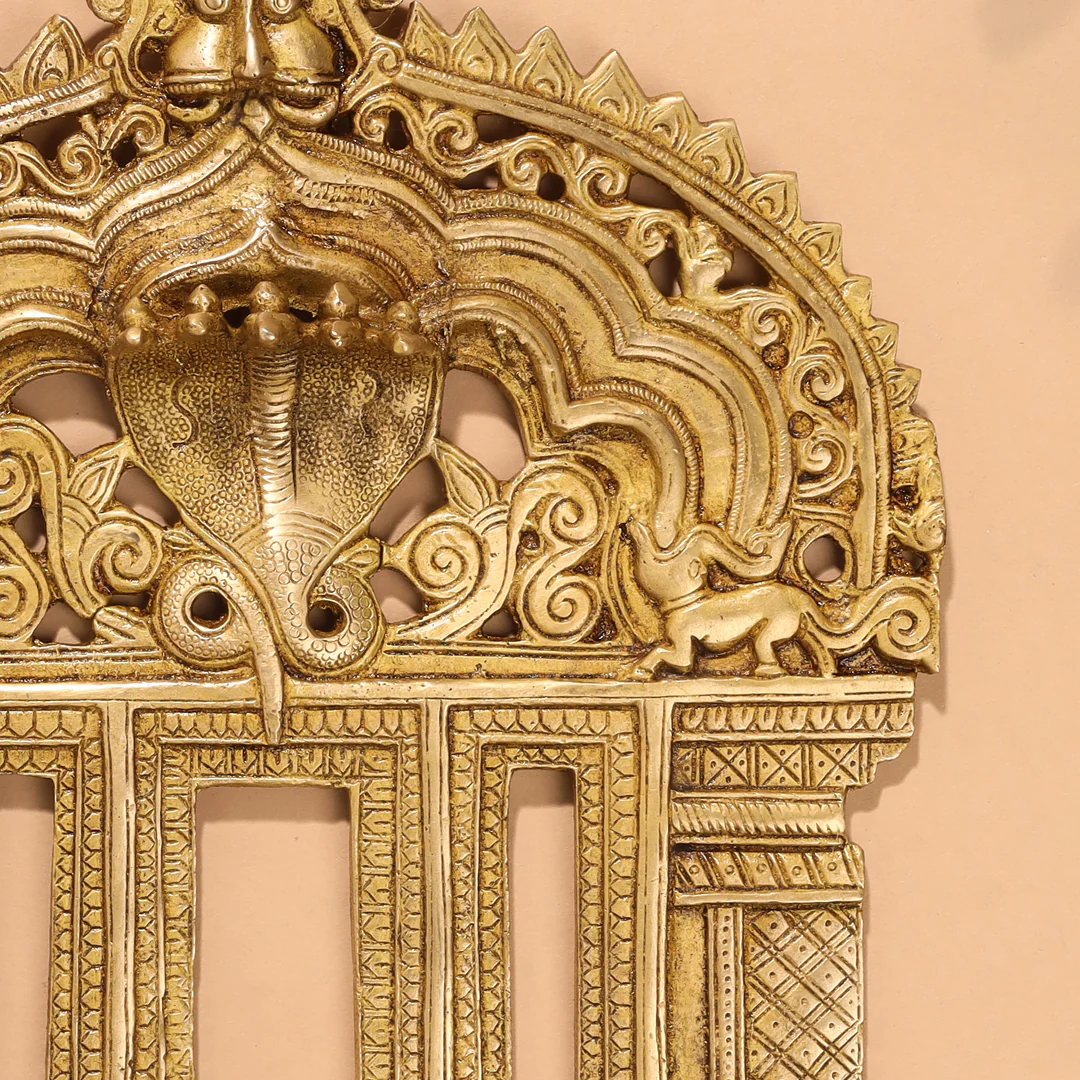 Brass Handcarved Prabhavali Frame - Image 5
